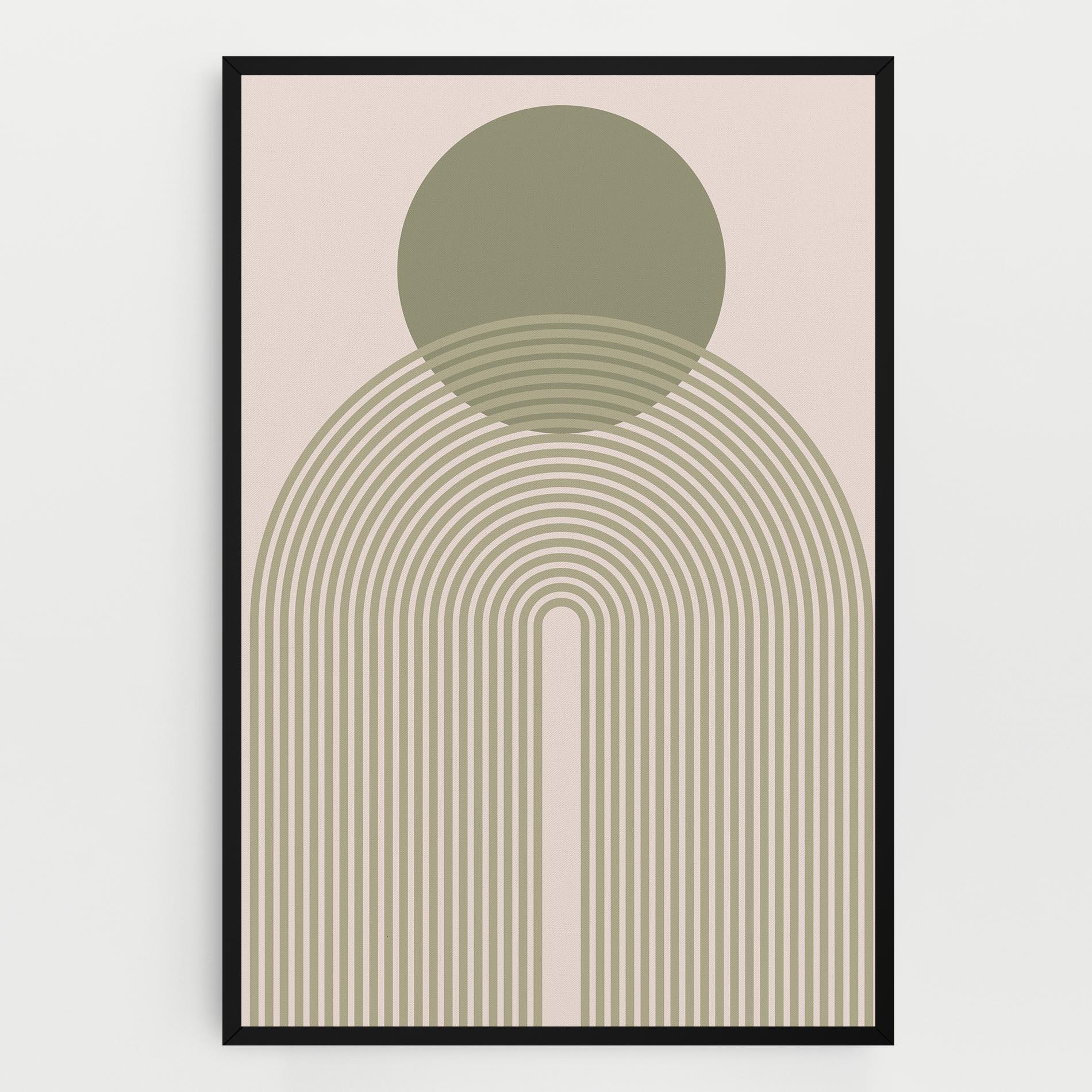 Obraz na Płótnie Green Circle Lines mockup 0