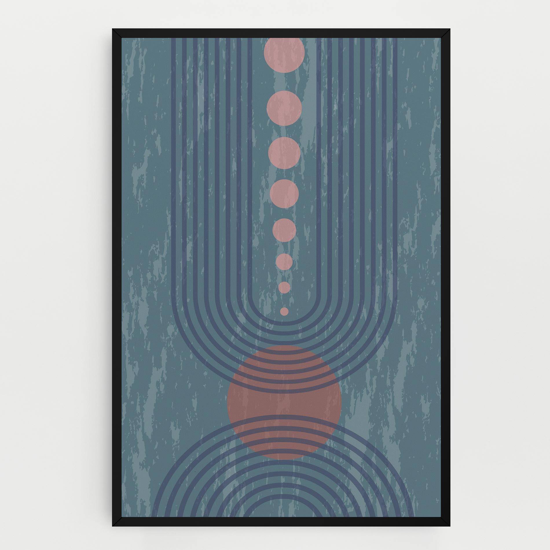 Obraz na Płótnie Pink Circle On Blue mockup 0