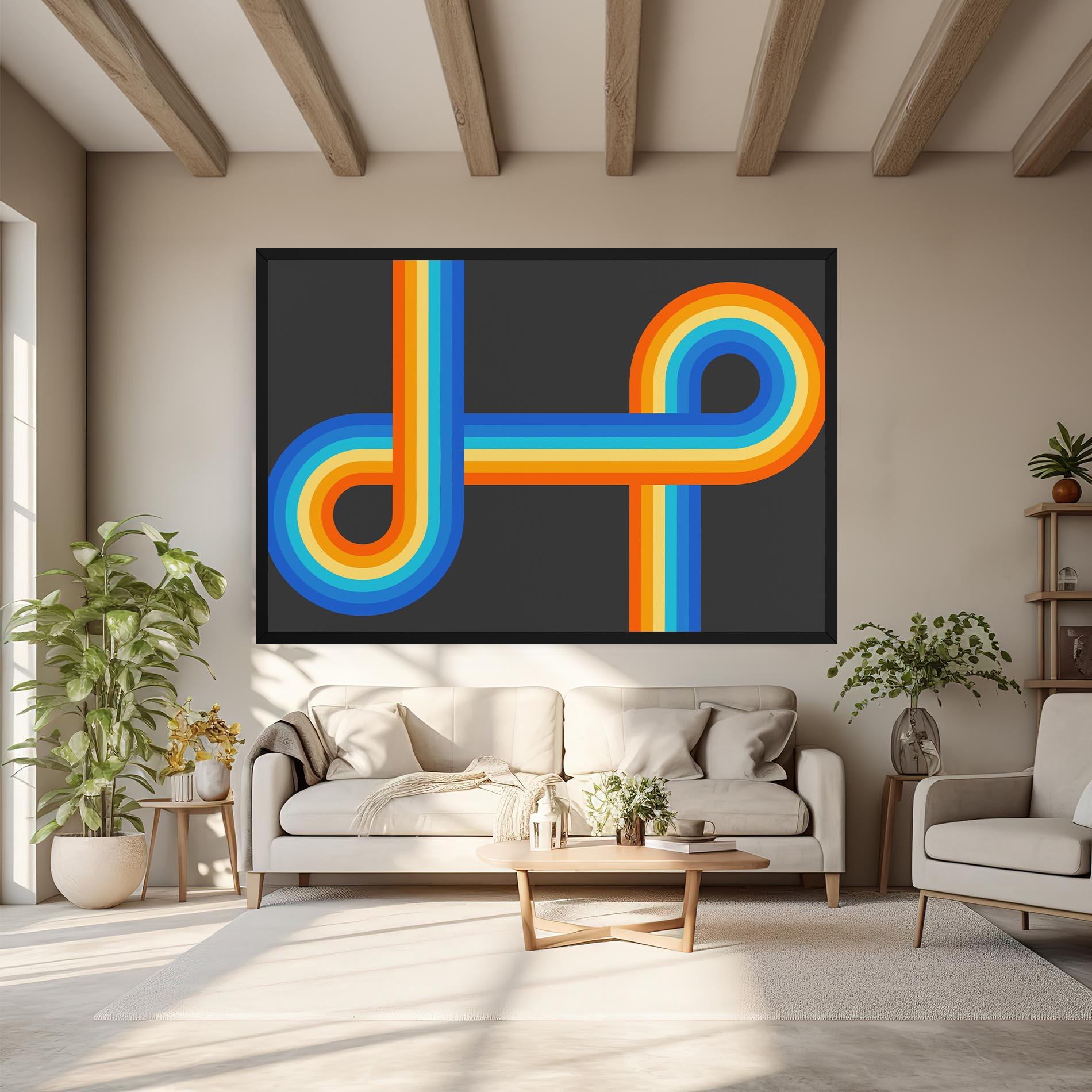 Obraz na Płótnie Vintage Ranbow mockup 6