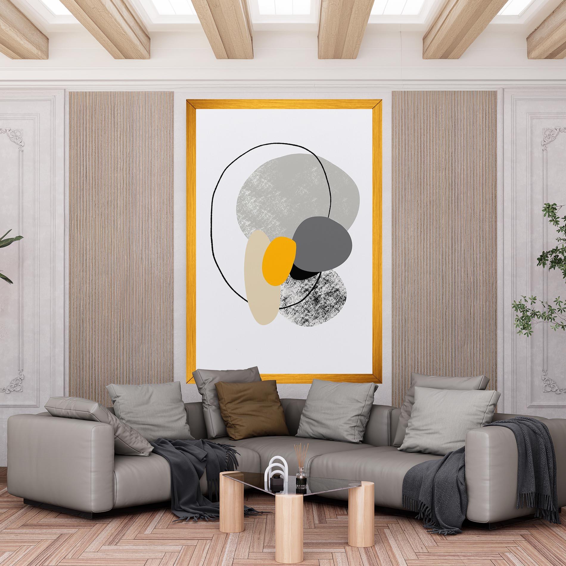 Obraz na Płótnie Grey Orange Shape mockup 6