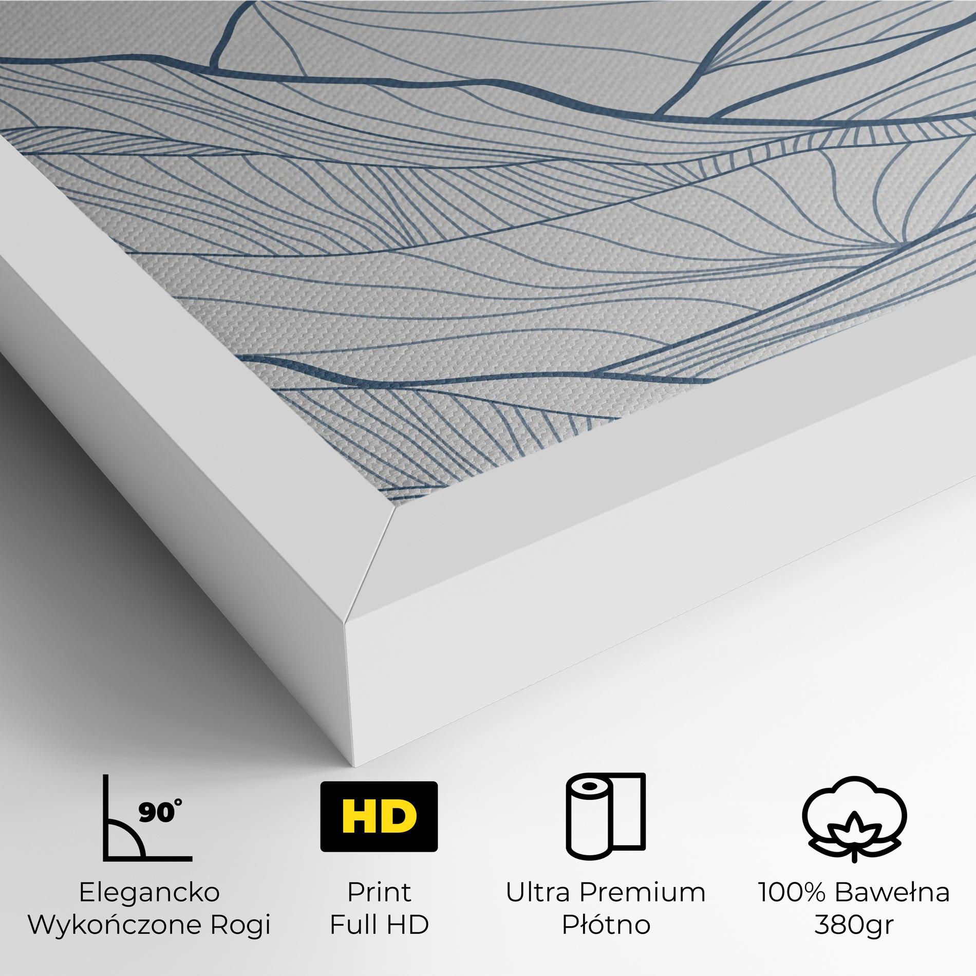 Obraz na Płótnie Mountain Blue Line mockup 4