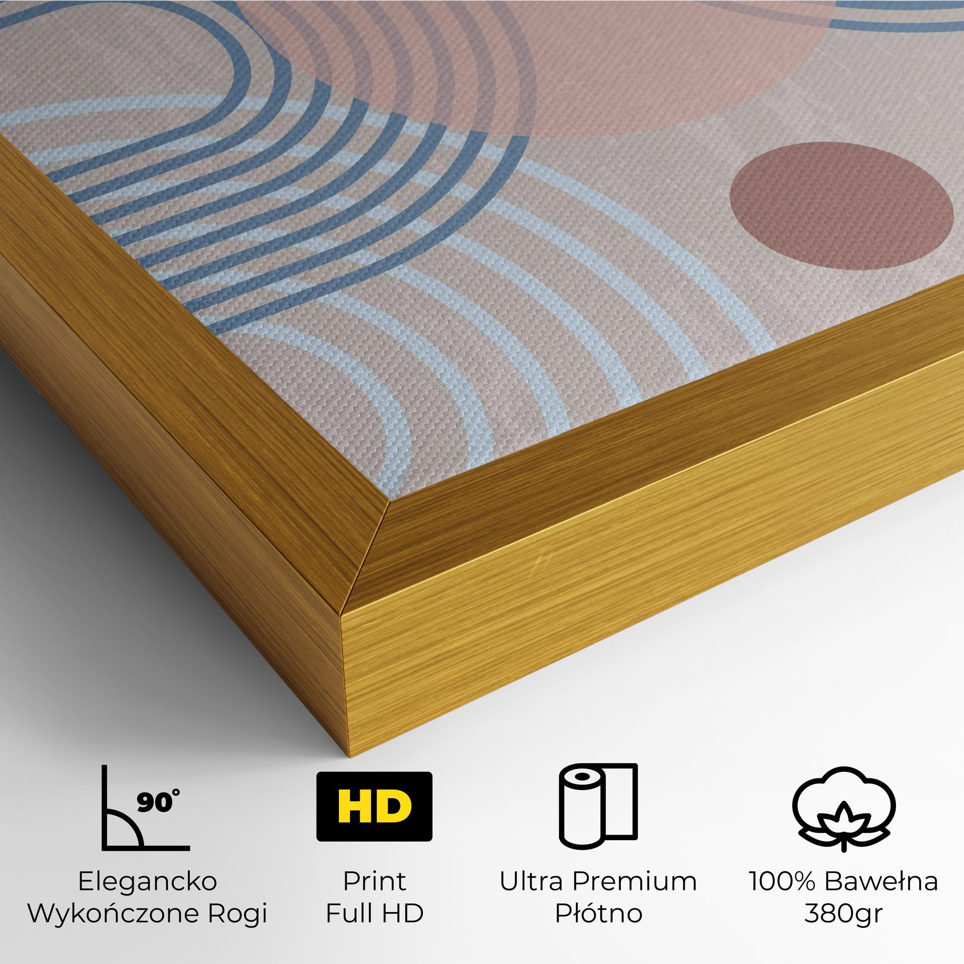 Obraz na Płótnie Blue Lines On Pink mockup 4