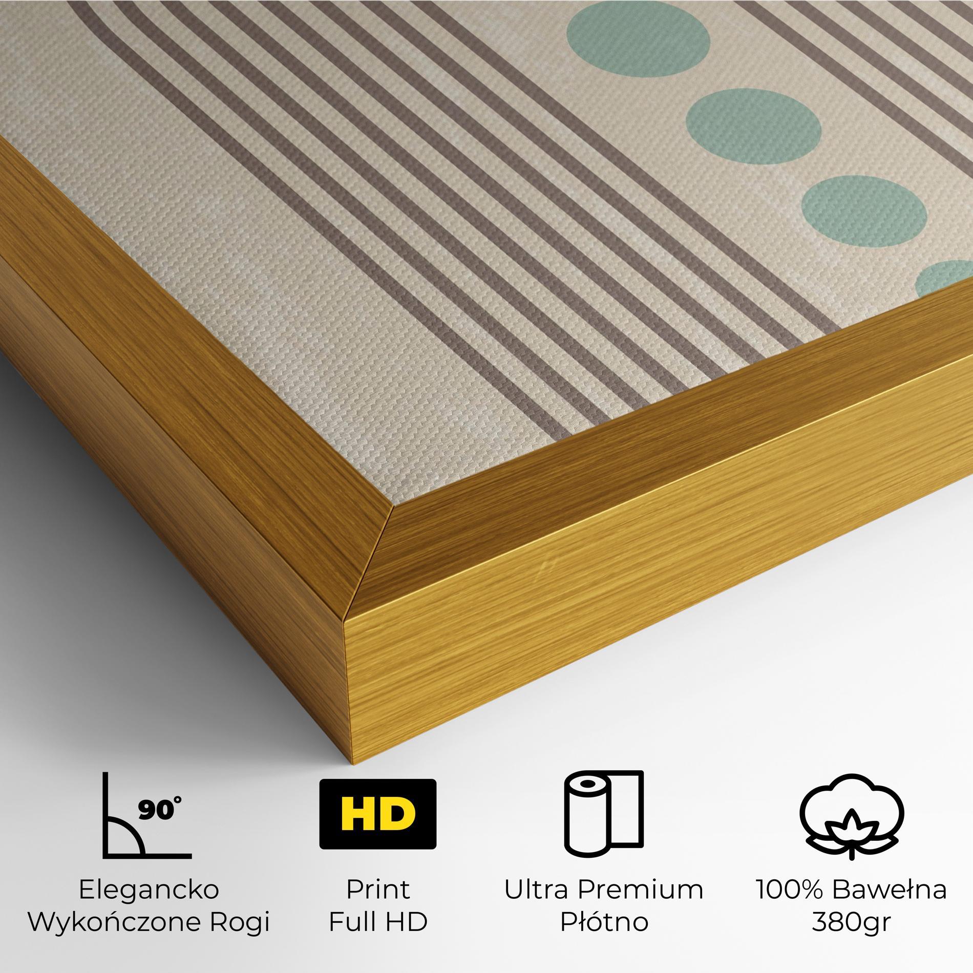 Obraz na Płótnie Cream Blue Circles mockup 4