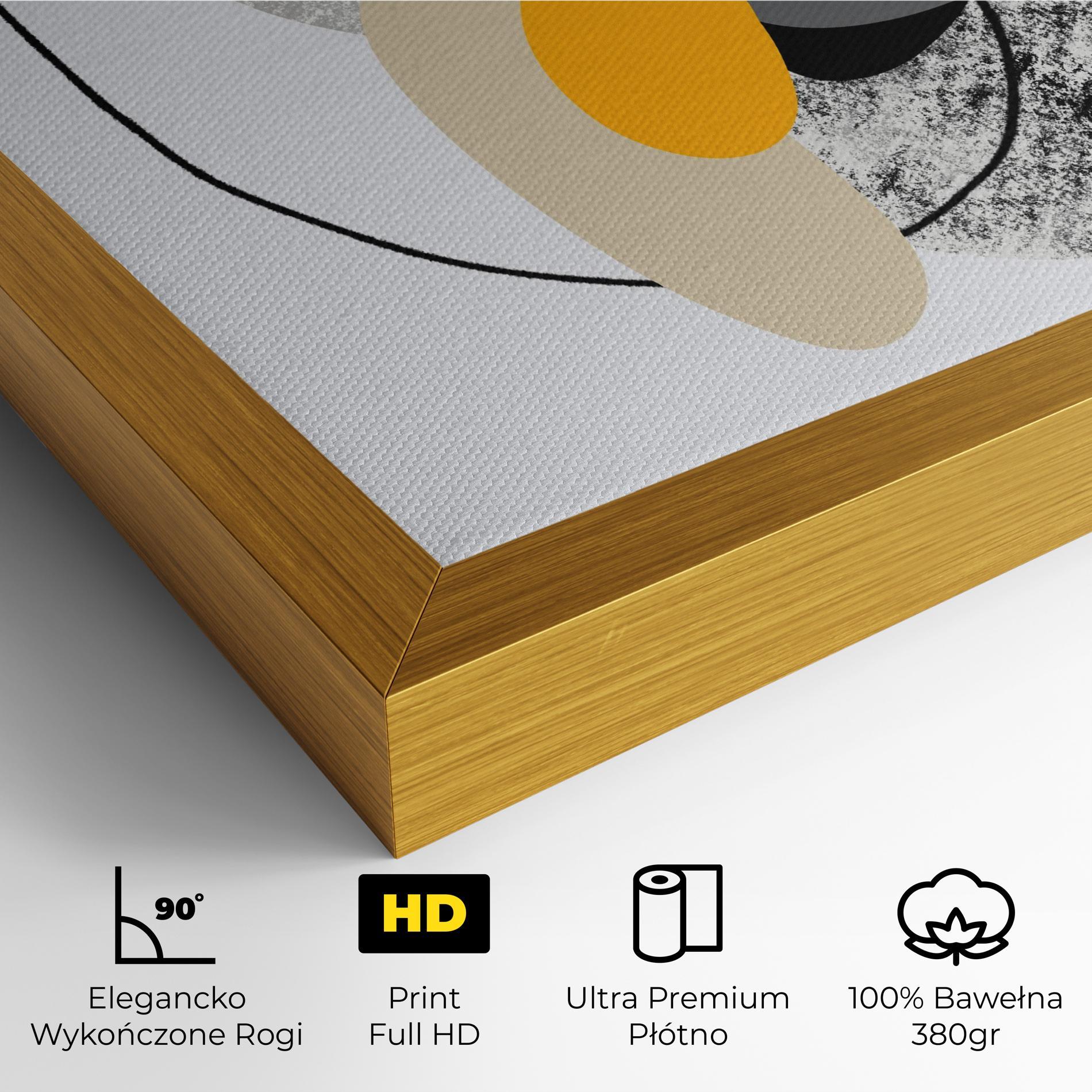 Obraz na Płótnie Grey Orange Shape mockup 4