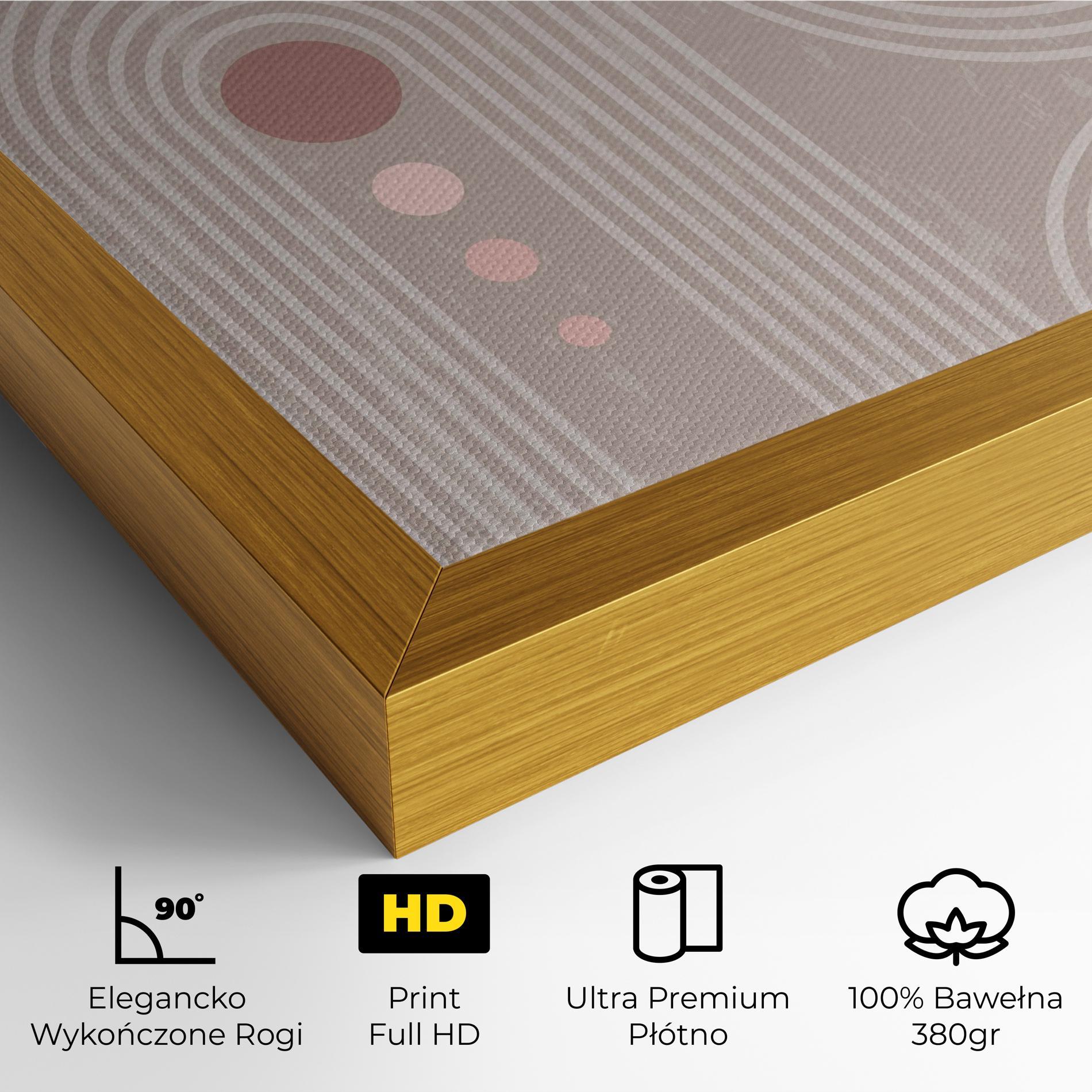 Obraz na Płótnie Pink Circle On Cream mockup 4