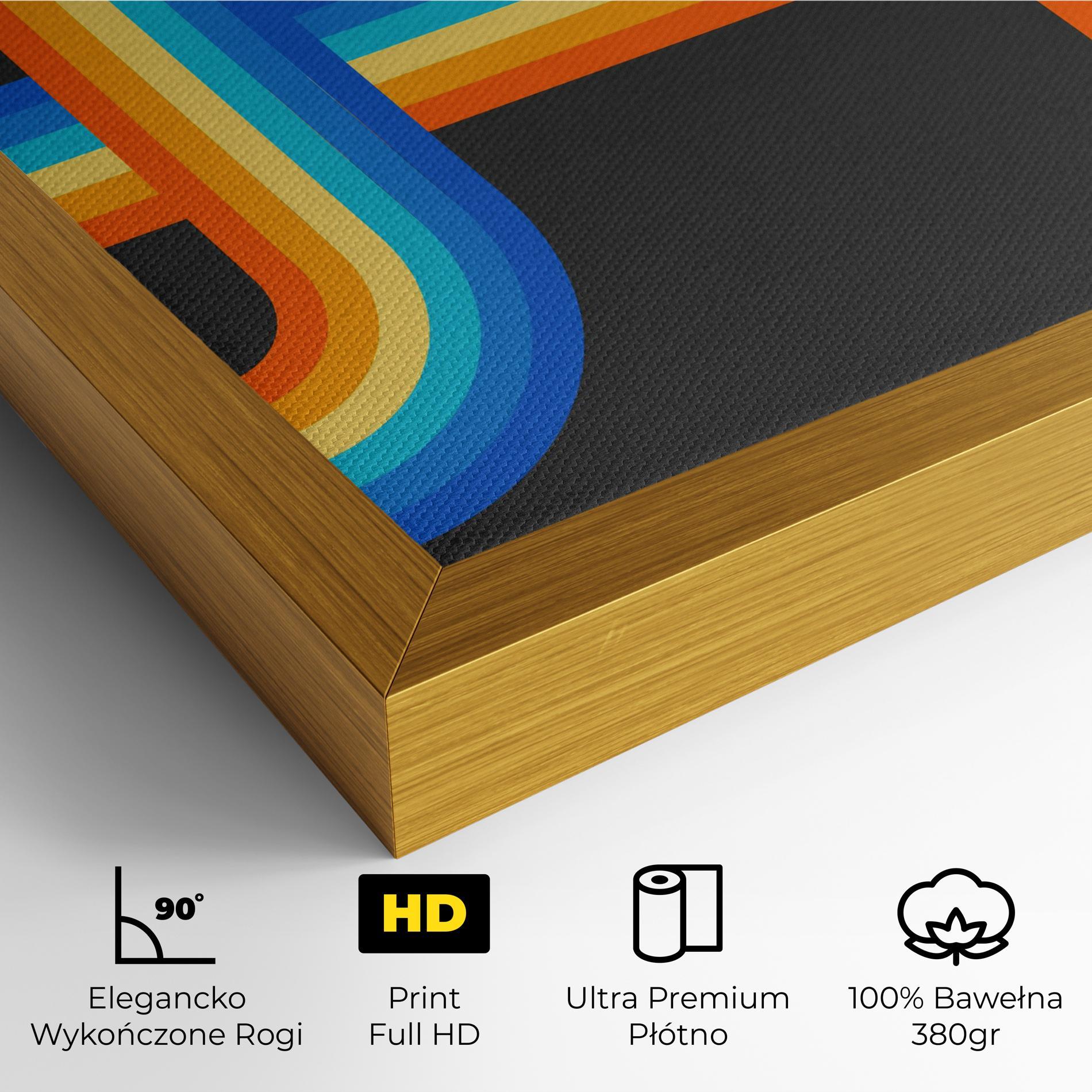 Obraz na Płótnie Vintage Ranbow mockup 4