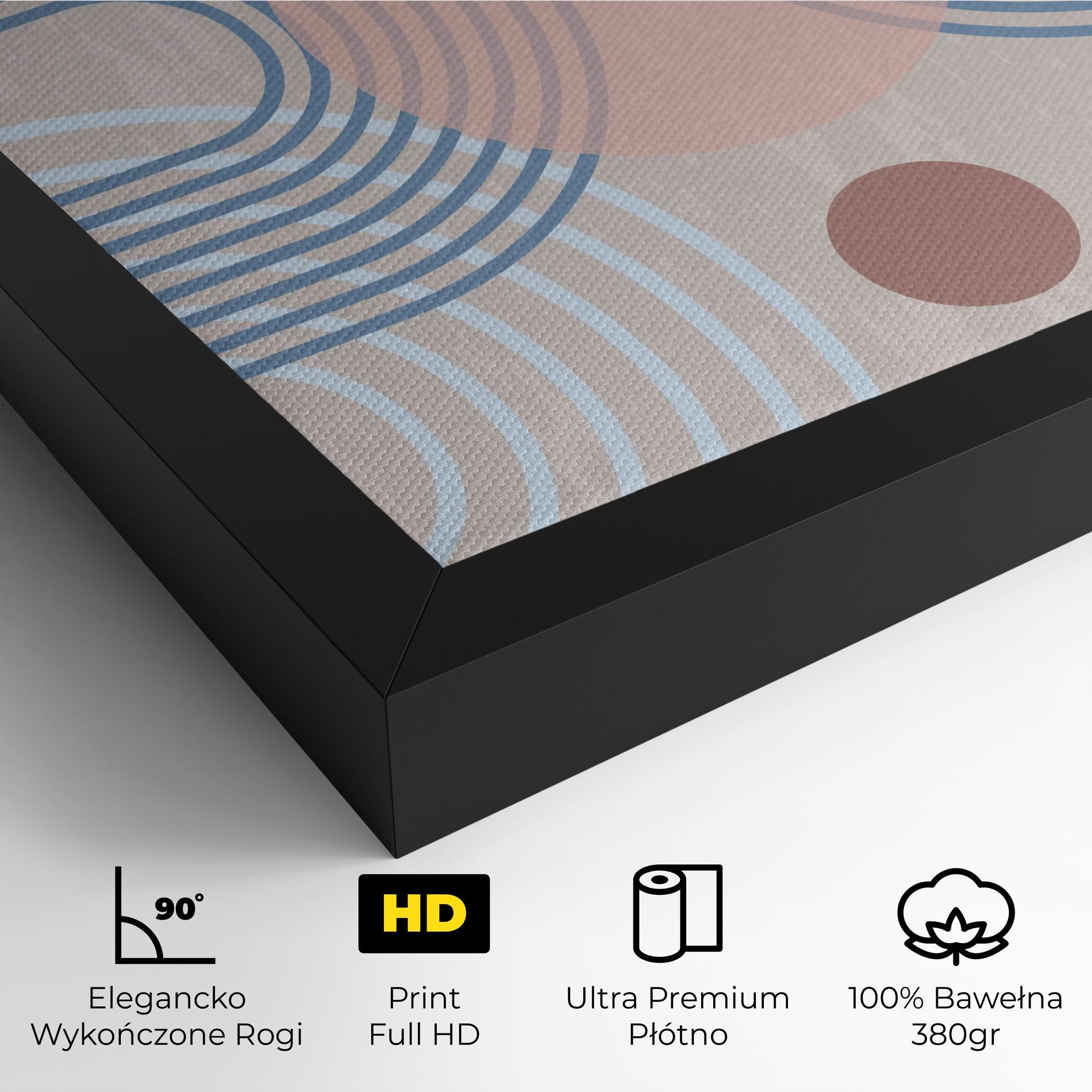 Obraz na Płótnie Blue Lines On Pink mockup 4