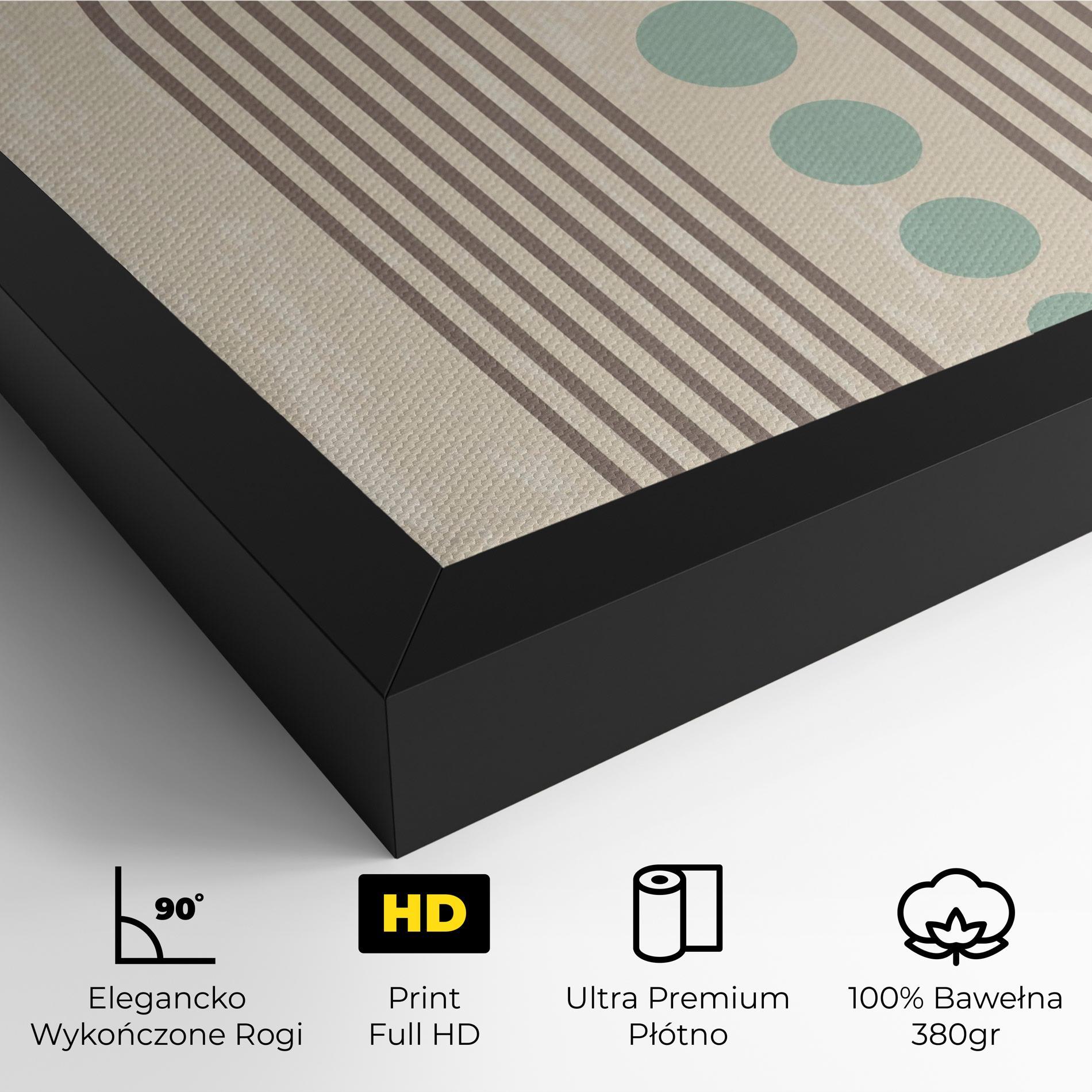 Obraz na Płótnie Cream Blue Circles mockup 4