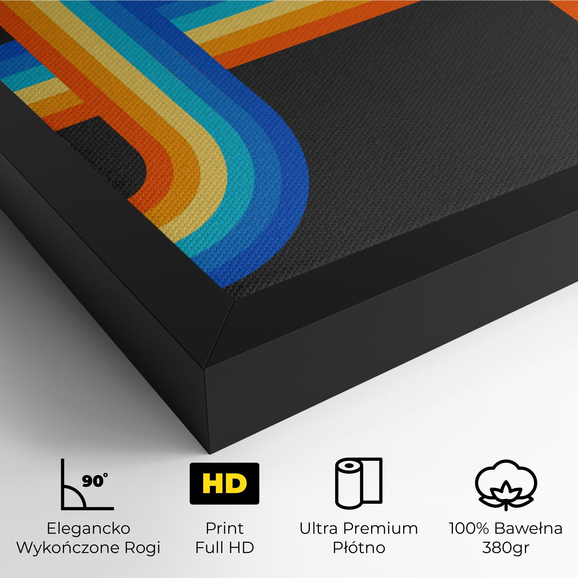 Obraz na Płótnie Vintage Ranbow mockup 4