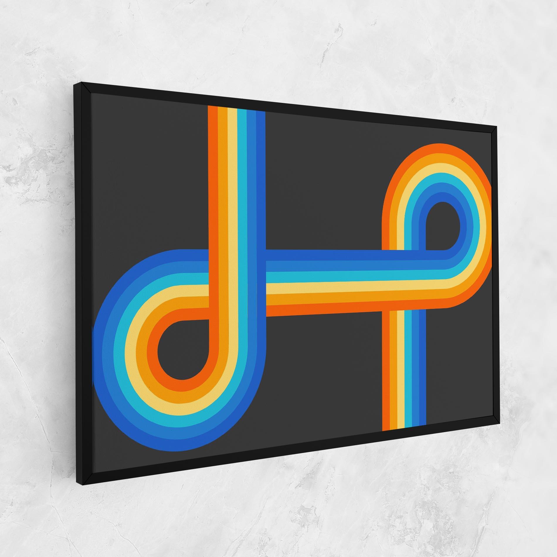 Obraz na Płótnie Vintage Ranbow mockup 1