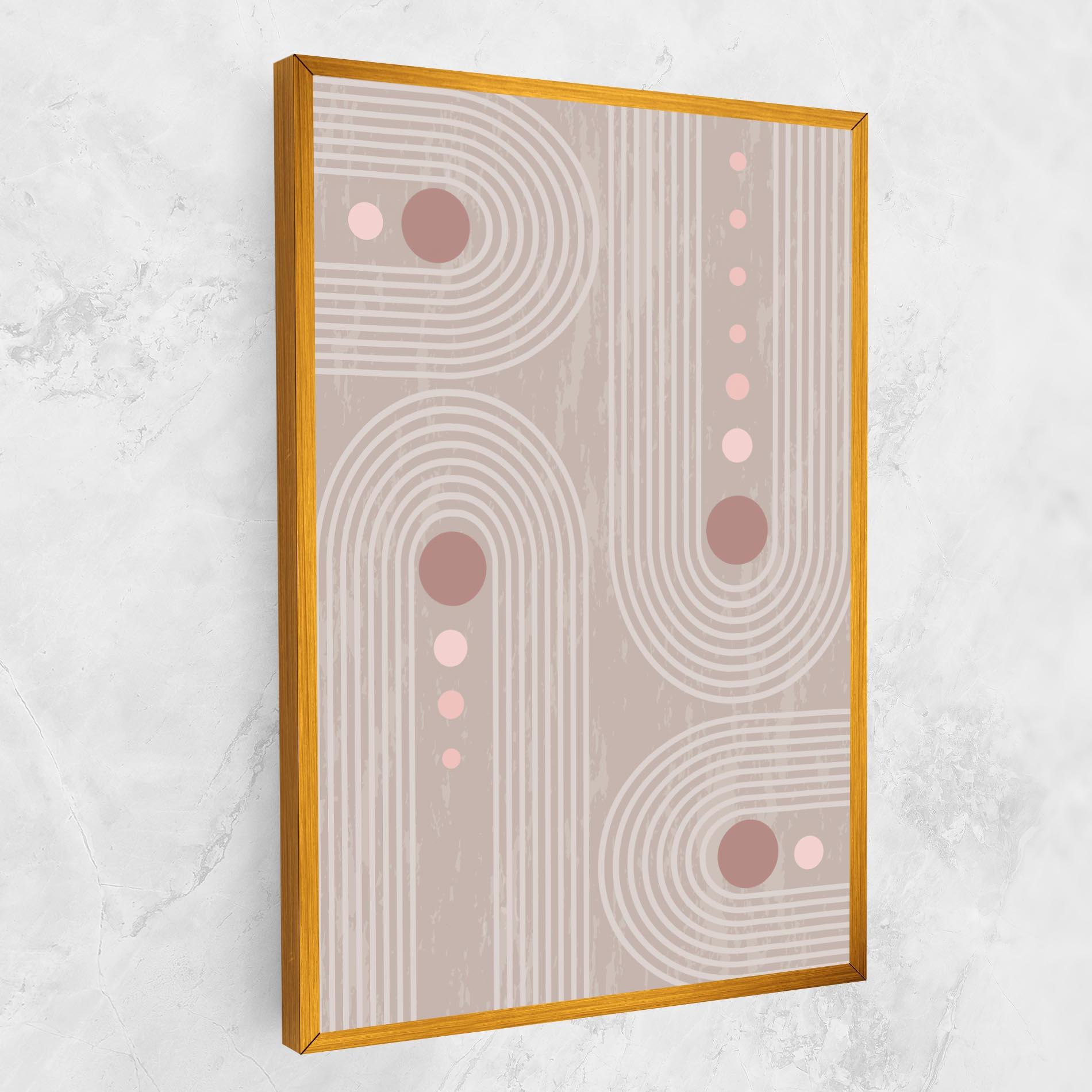 Obraz na Płótnie Pink Circle On Cream mockup 1