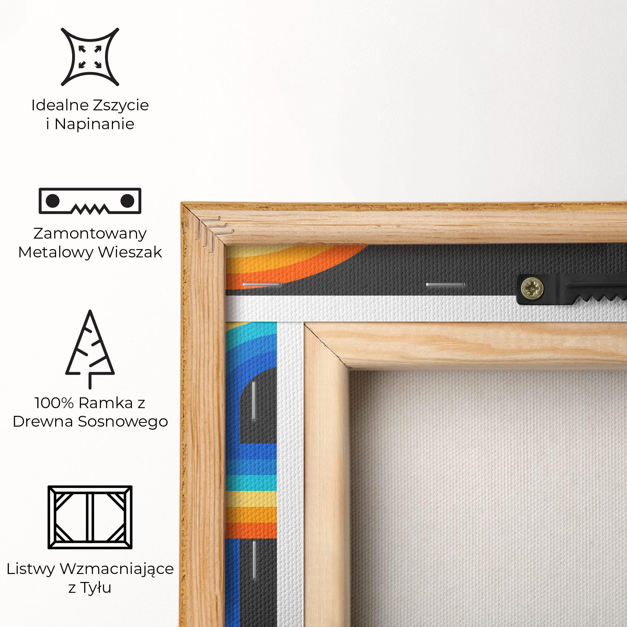 Obraz na Płótnie Vintage Ranbow mockup 5