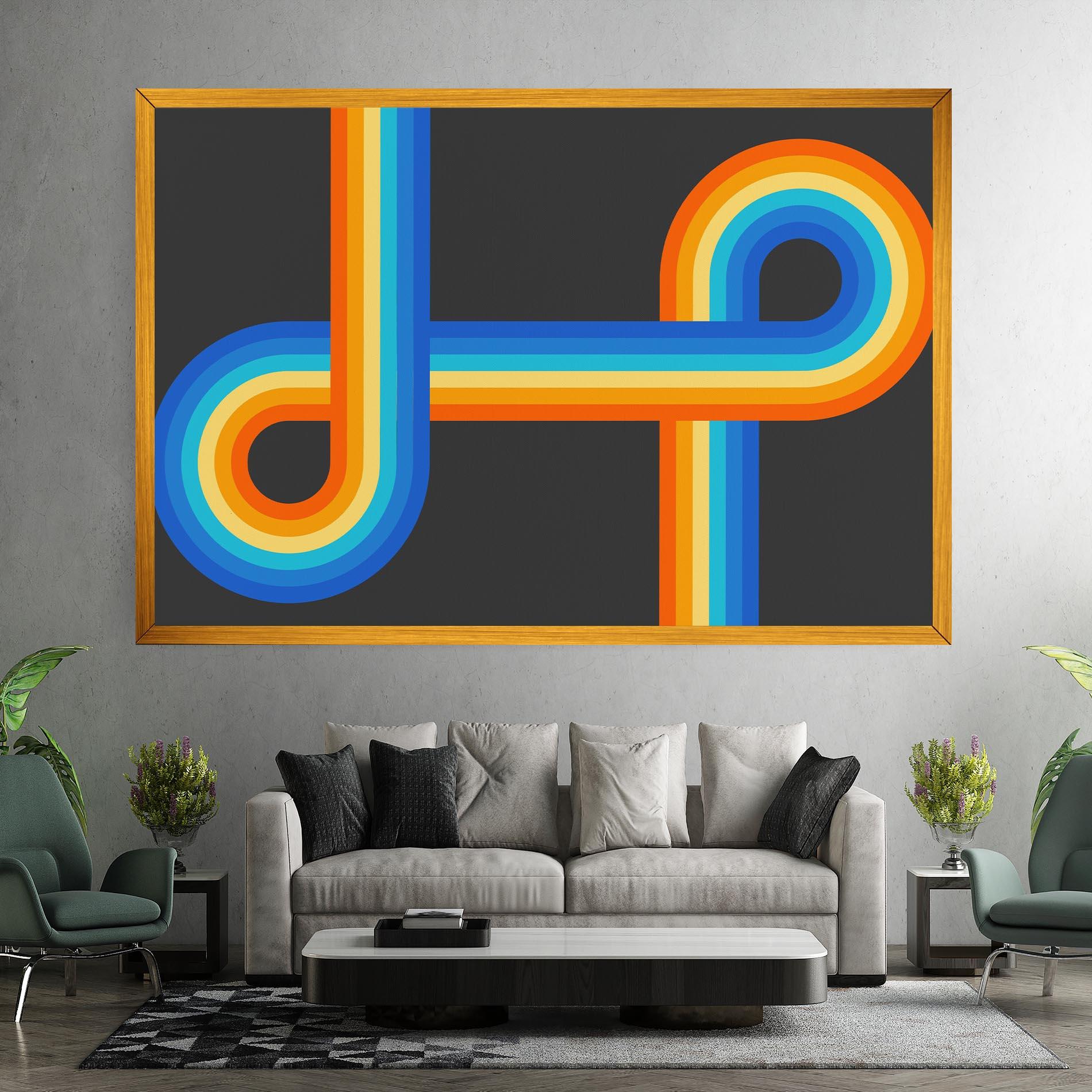 Obraz na Płótnie Vintage Ranbow mockup 7