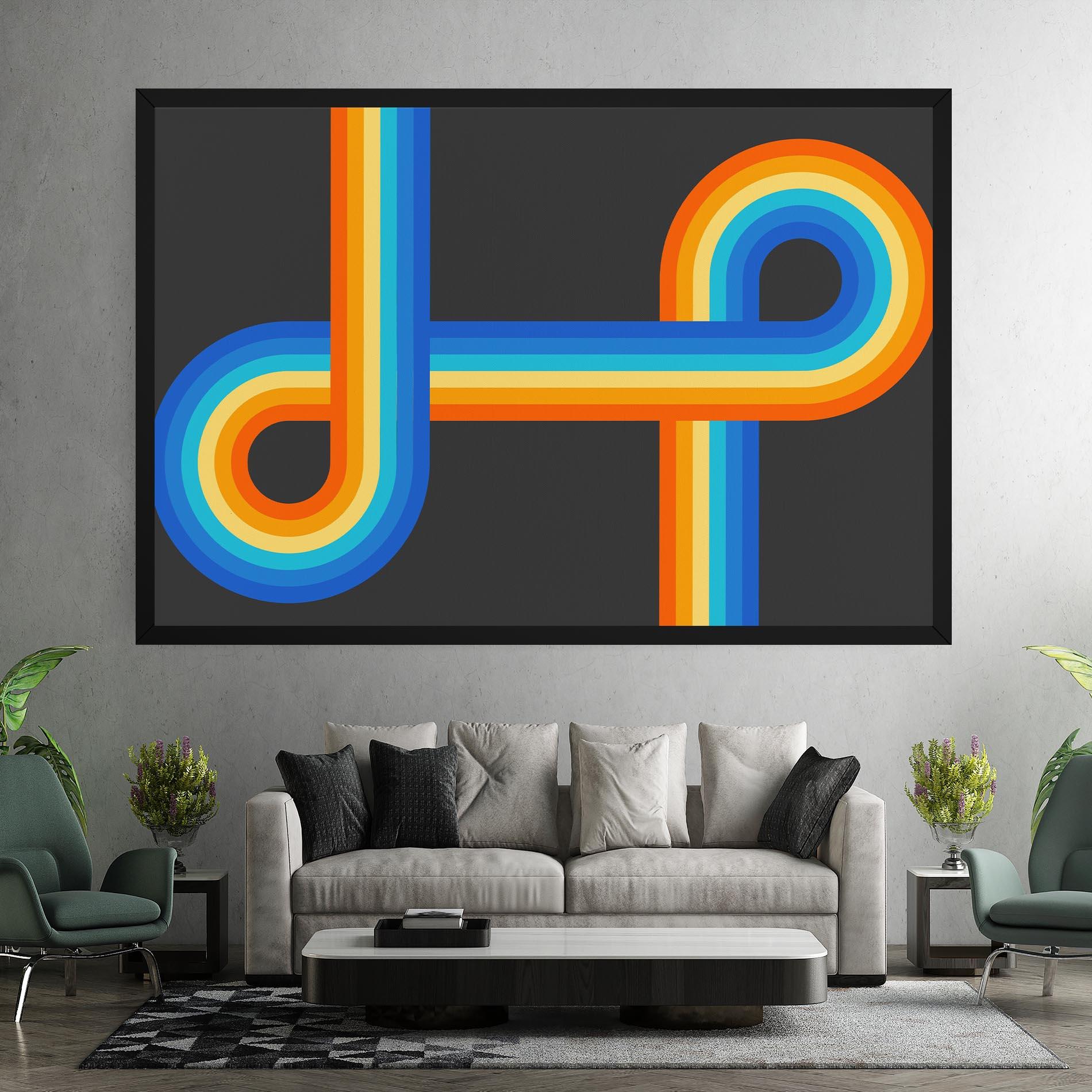 Obraz na Płótnie Vintage Ranbow mockup 7