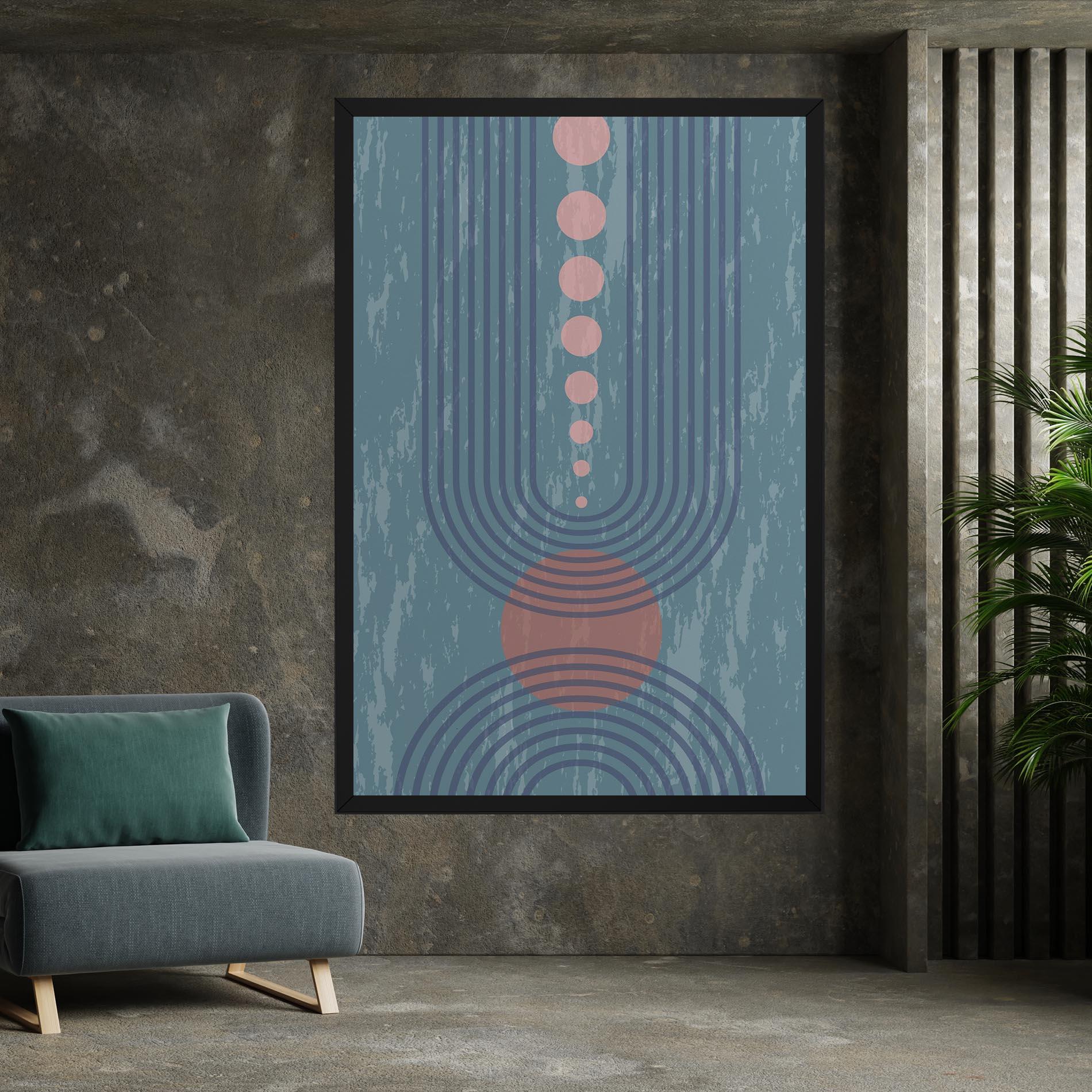 Obraz na Płótnie Pink Circle On Blue mockup 7