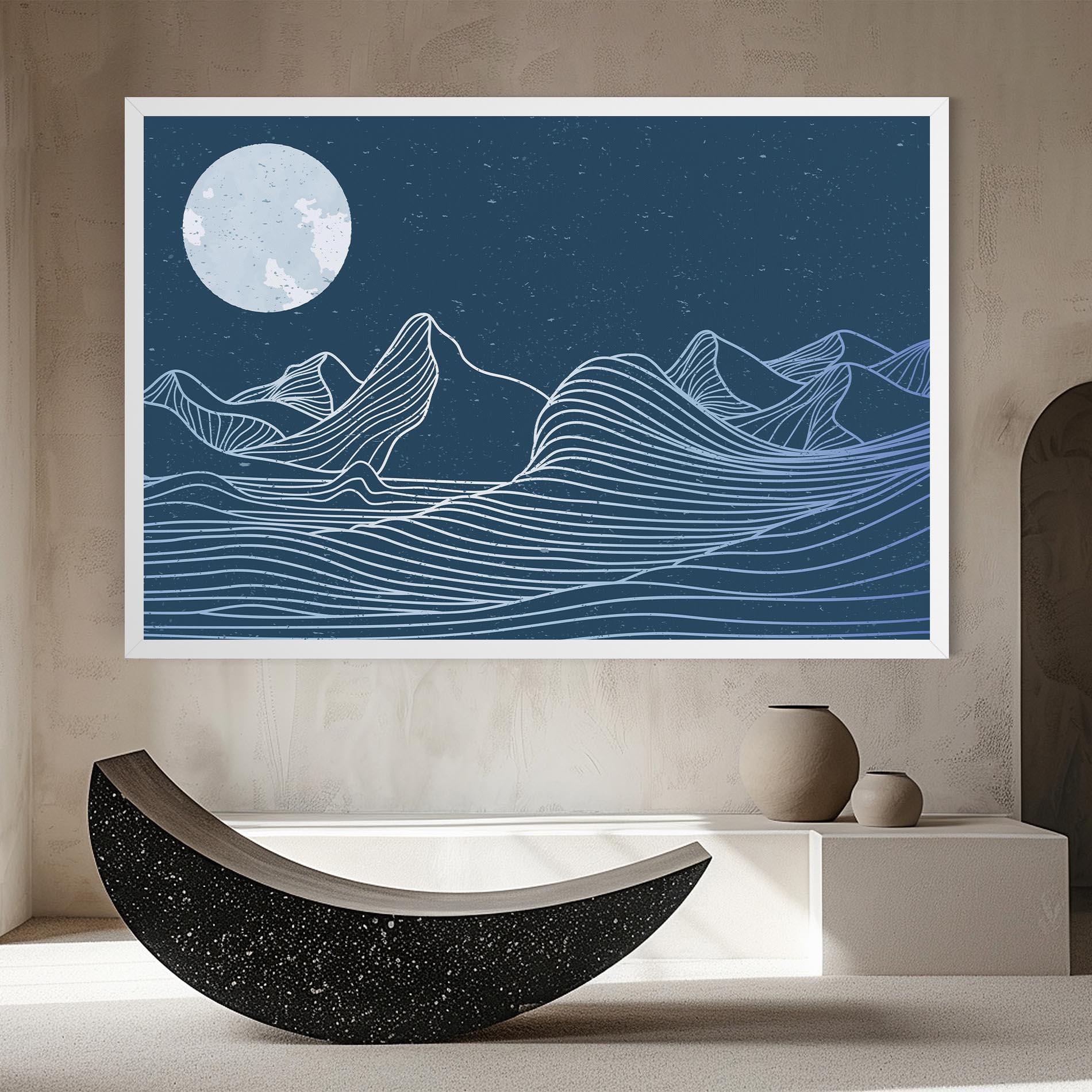 Obraz na Płótnie Ocean Blue Wave mockup 8