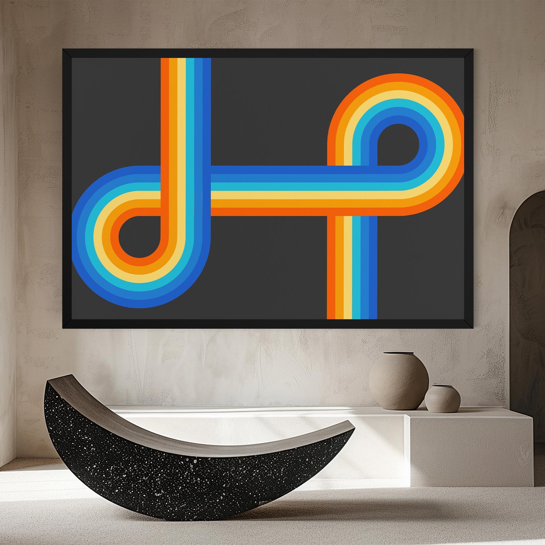 Obraz na Płótnie Vintage Ranbow mockup 8