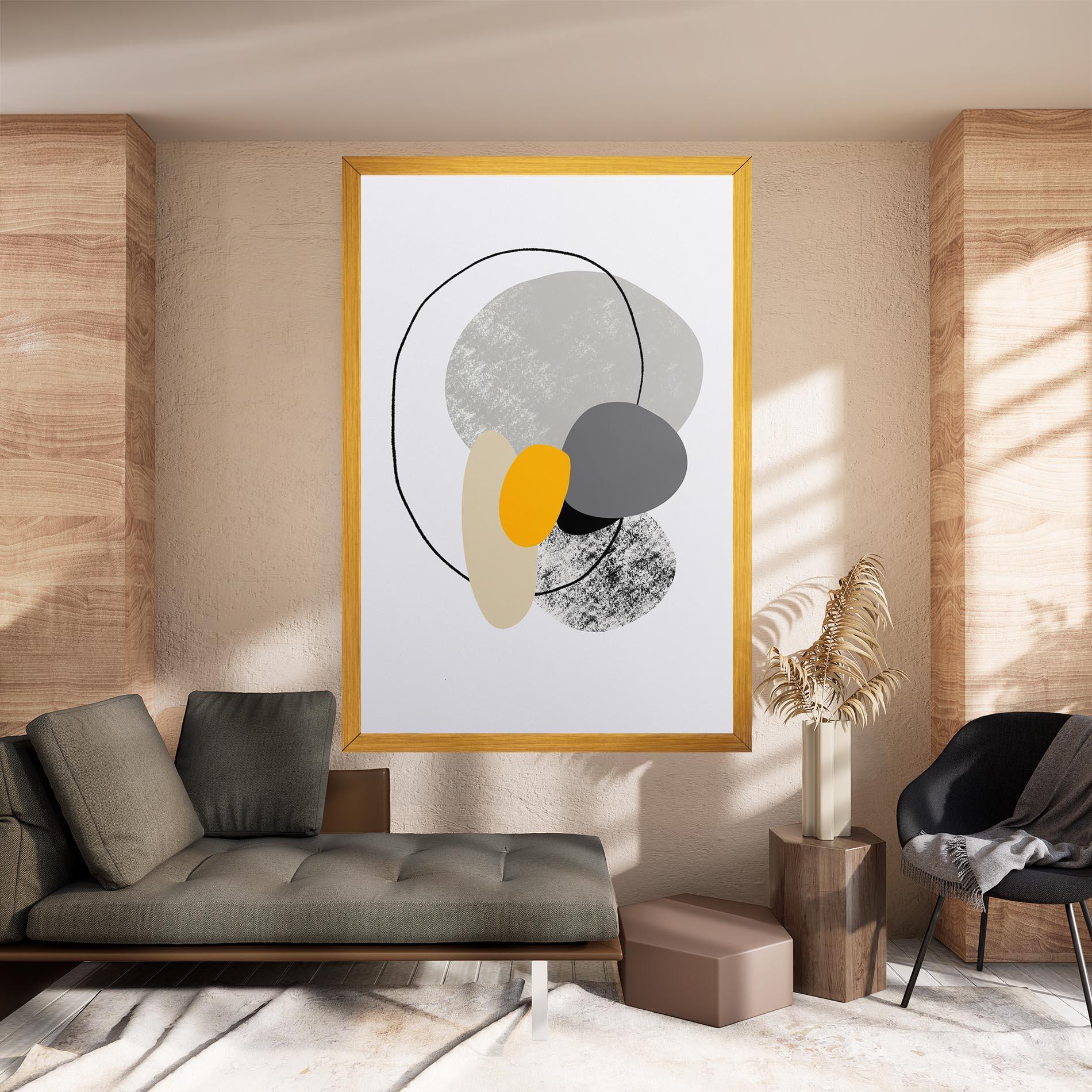 Obraz na Płótnie Grey Orange Shape mockup 8