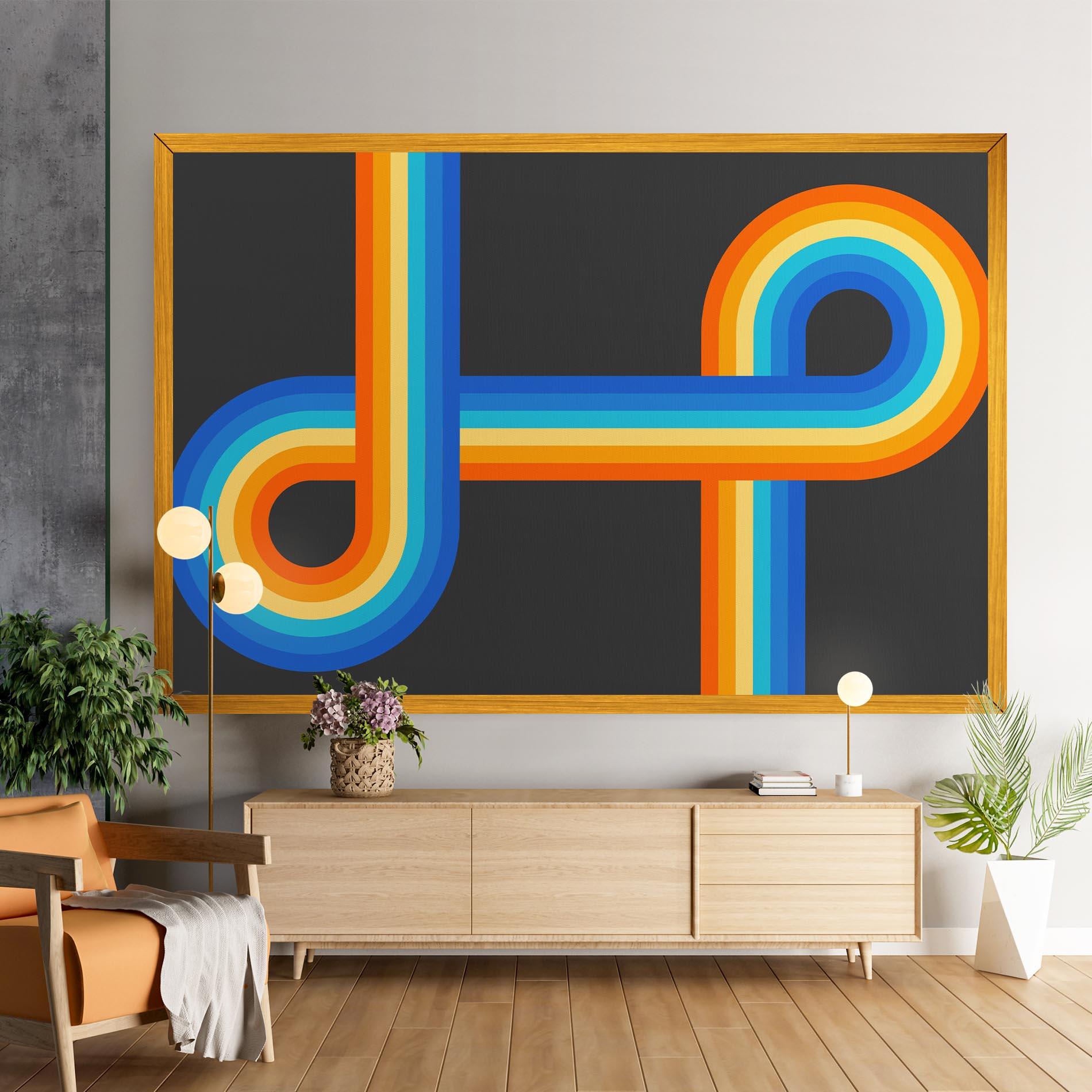 Obraz na Płótnie Vintage Ranbow mockup 9