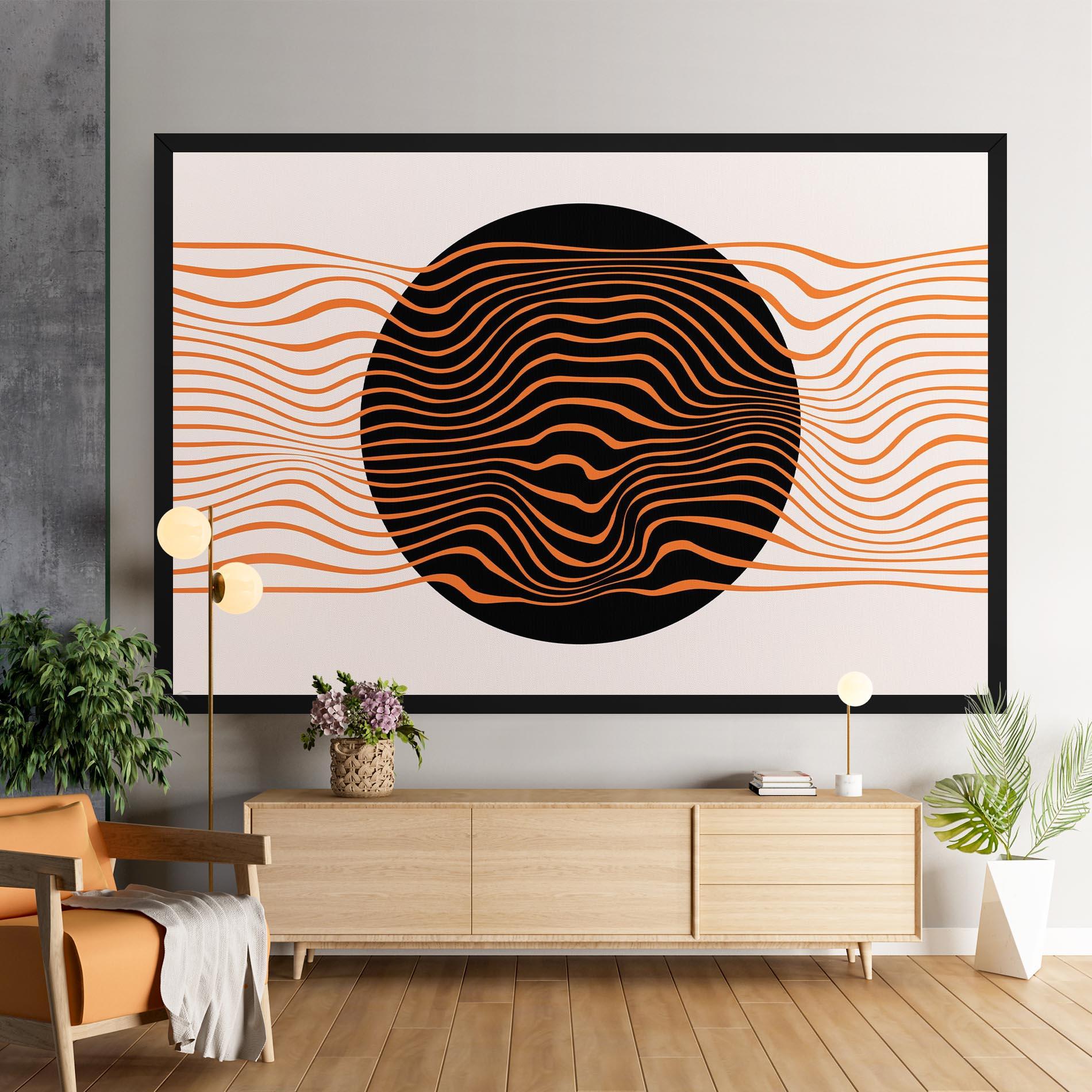 Obraz na Płótnie Black Circle mockup 9