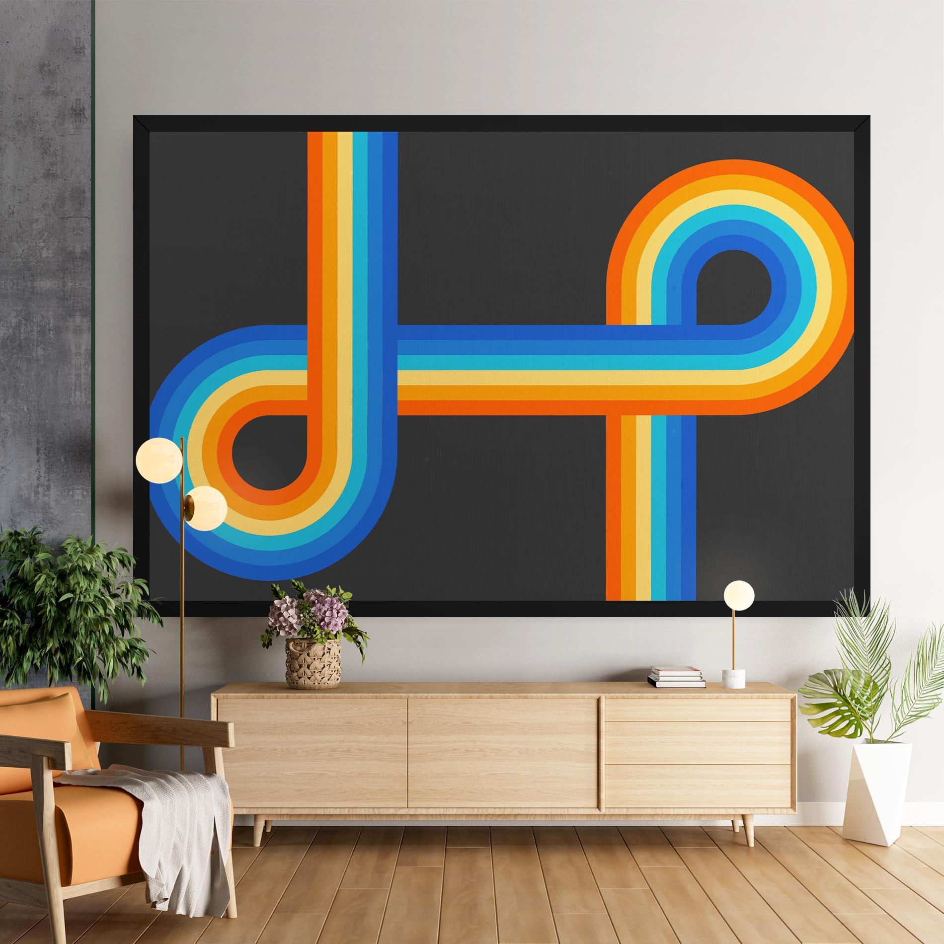 Obraz na Płótnie Vintage Ranbow mockup 9