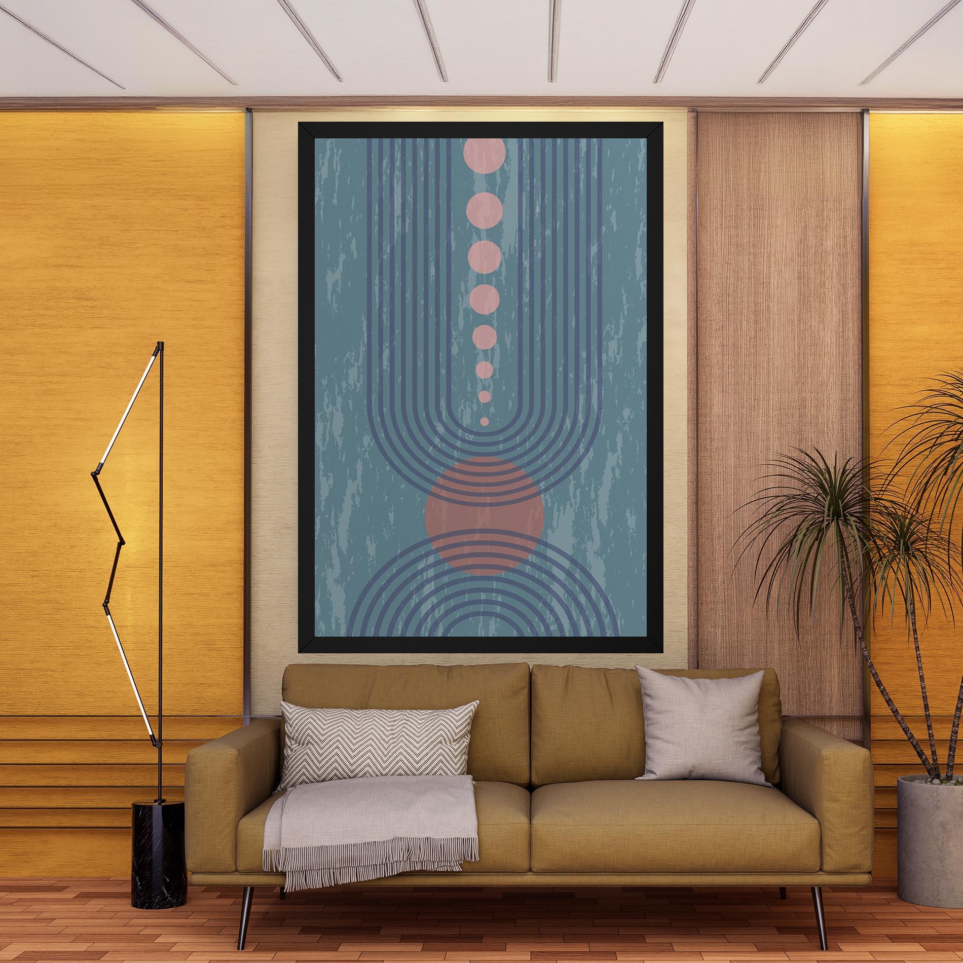 Obraz na Płótnie Pink Circle On Blue mockup 9