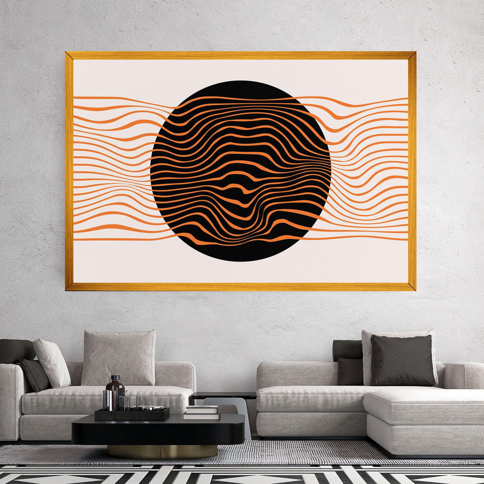 Obraz na Płótnie Black Circle mockup 2