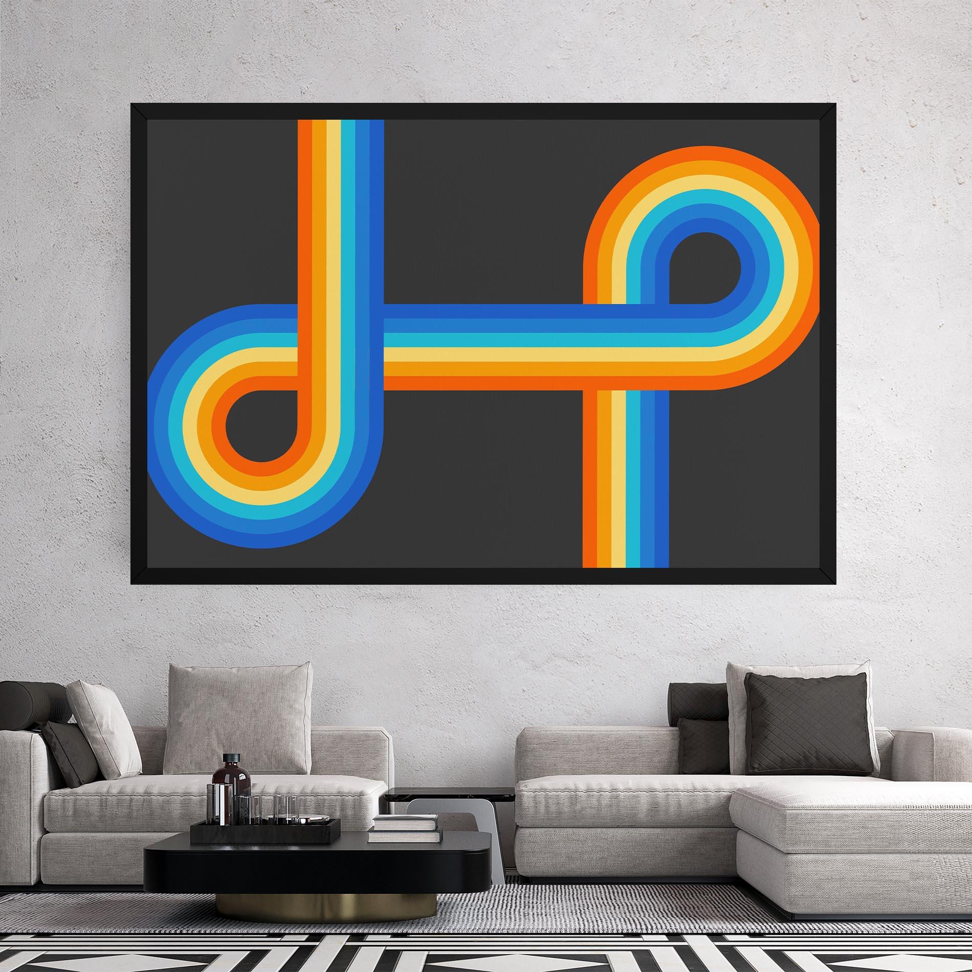 Obraz na Płótnie Vintage Ranbow mockup 2