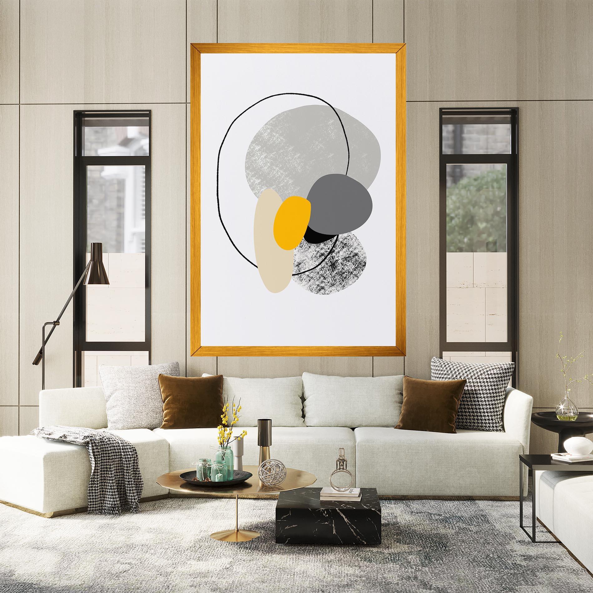 Obraz na Płótnie Grey Orange Shape mockup 2