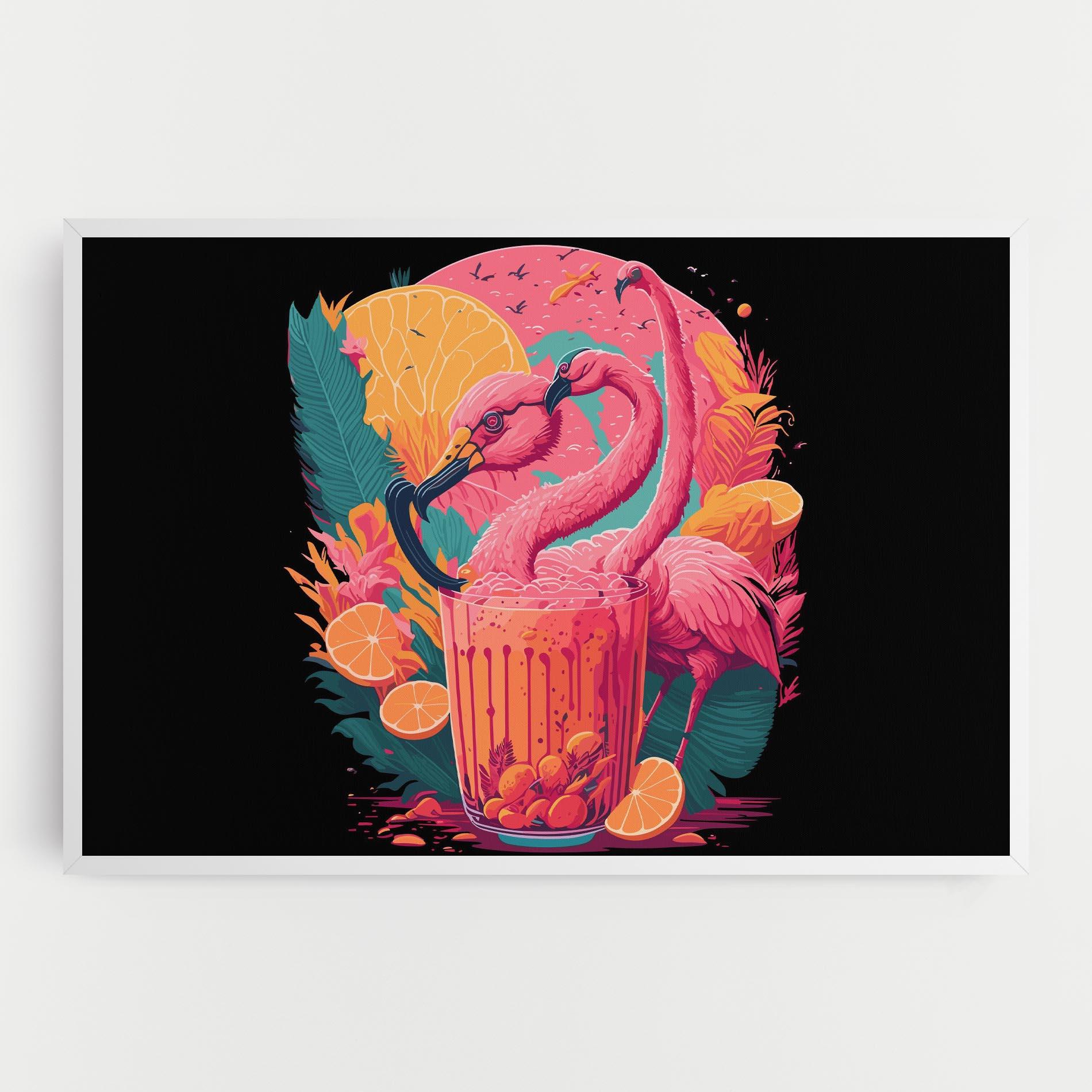Obraz na Płótnie Pink Bird Drink mockup 0