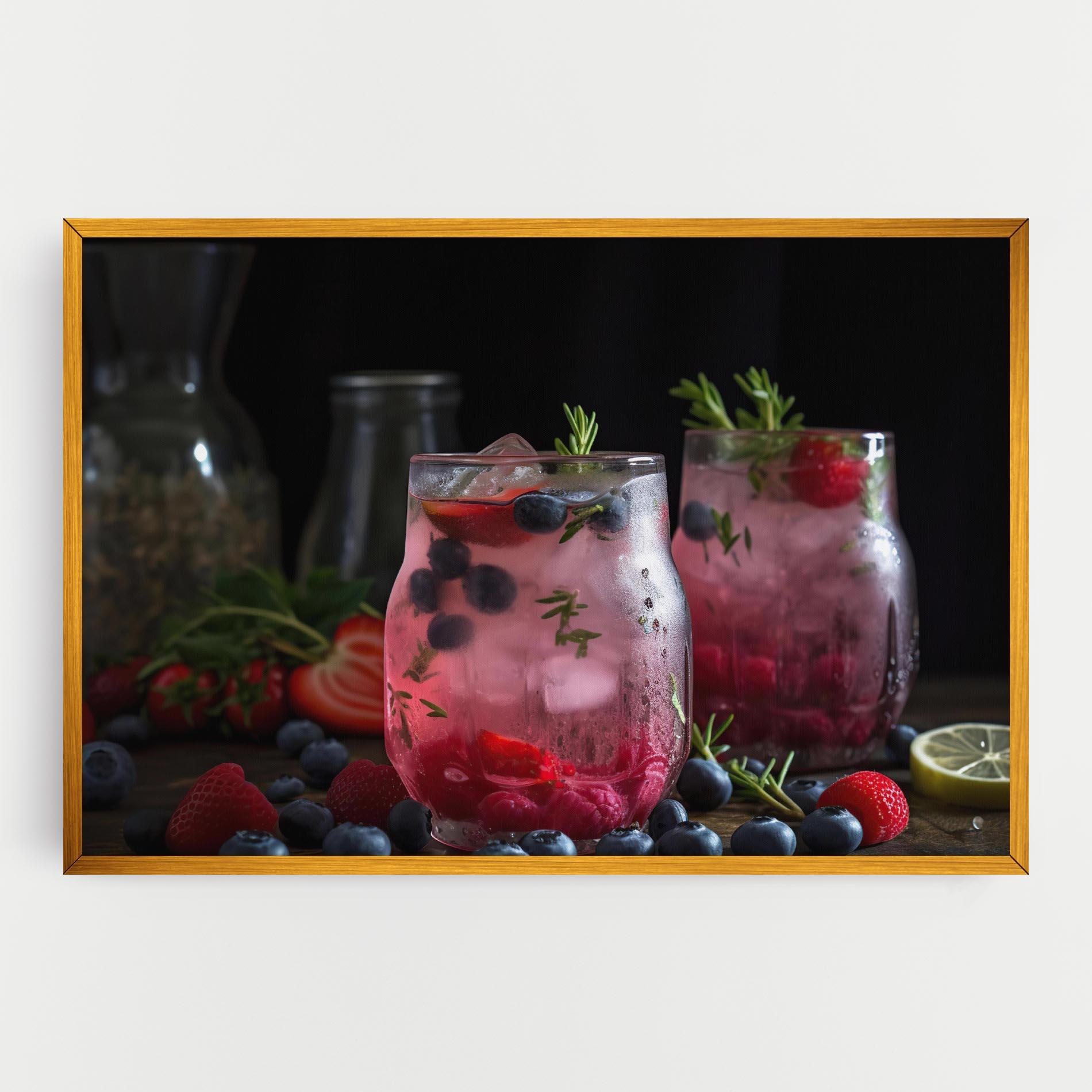 Obraz na Płótnie Berry Ice Drink mockup 0