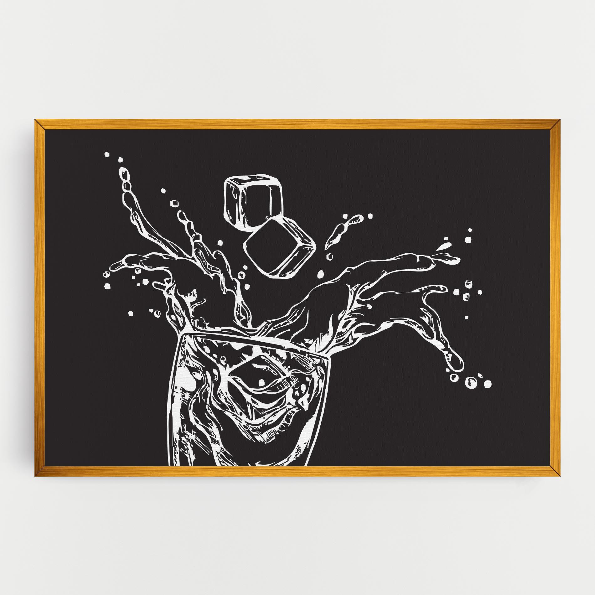 Obraz na Płótnie Ice Splash Drink mockup 0