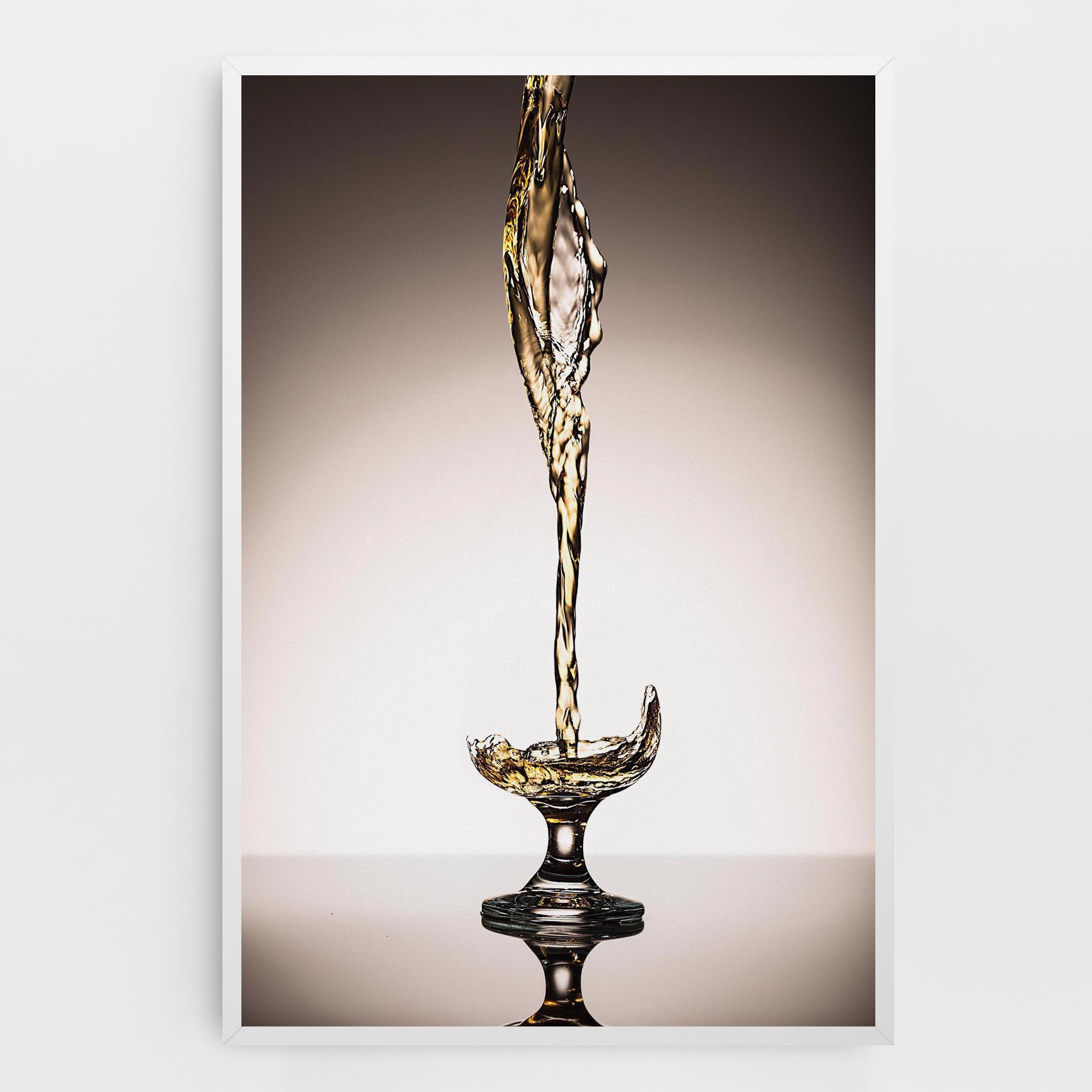 Obraz na Płótnie White Wine Splash mockup 0