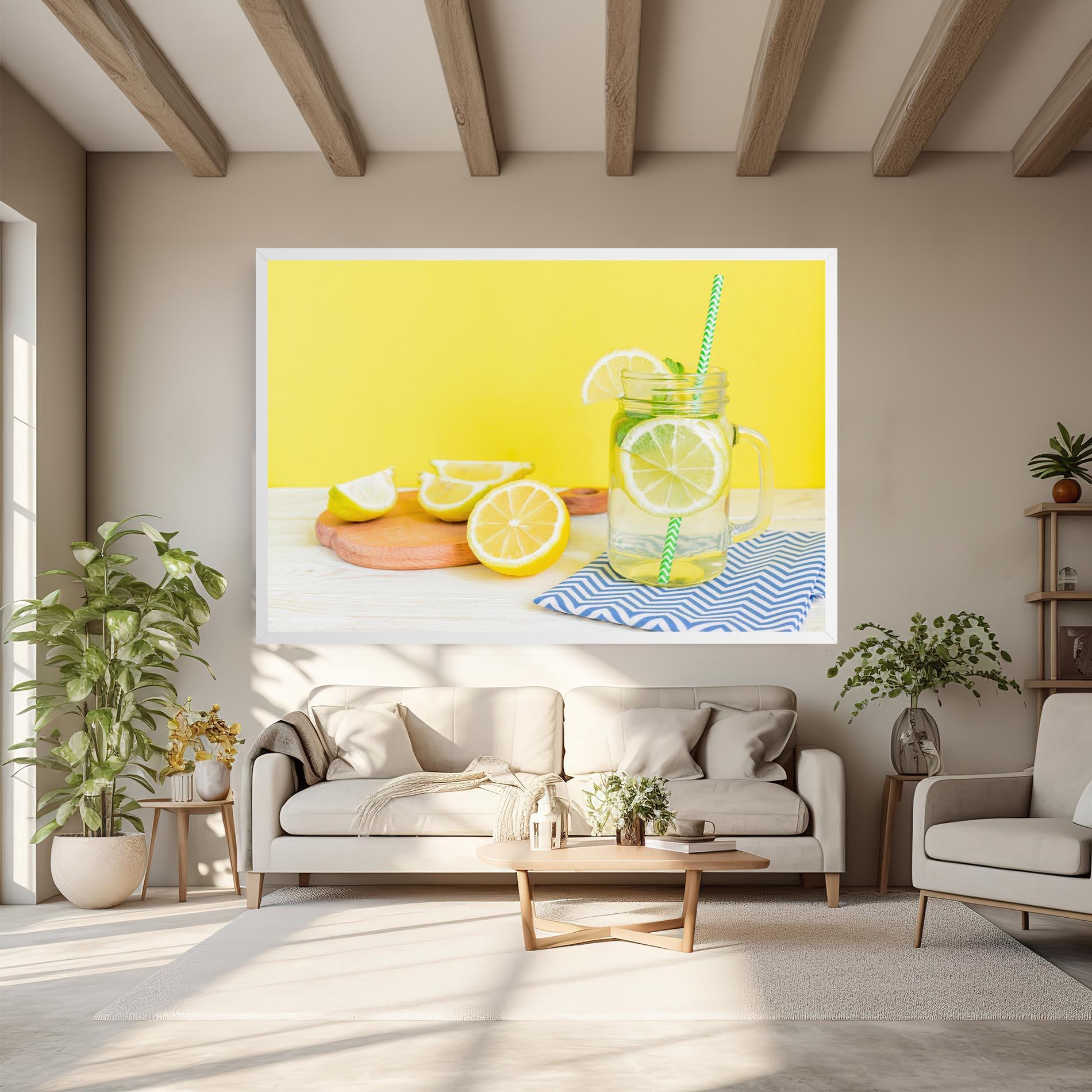 Obraz na Płótnie Citrus Lemonade Water mockup 6