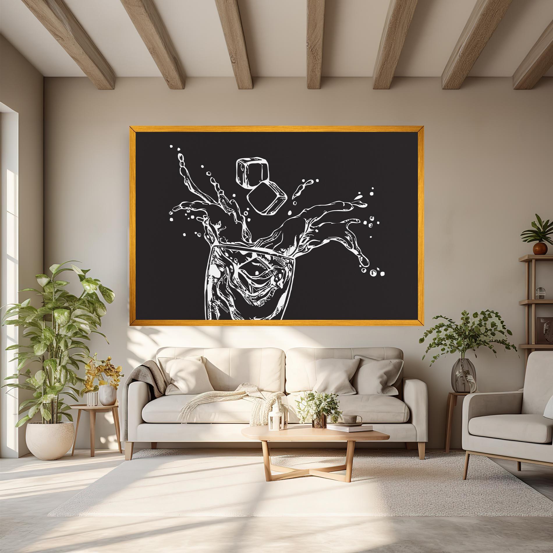 Obraz na Płótnie Ice Splash Drink mockup 6