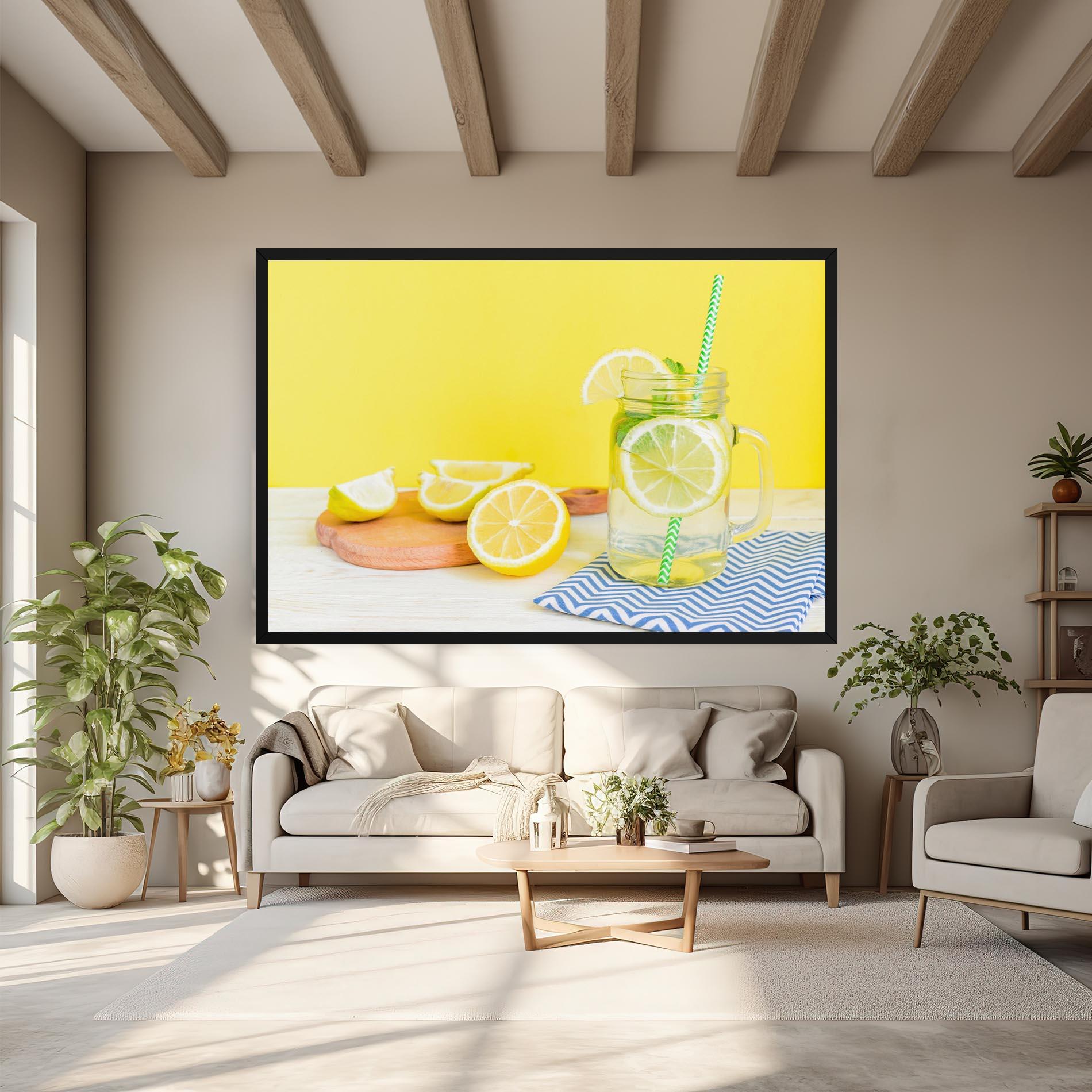 Obraz na Płótnie Citrus Lemonade Water mockup 6