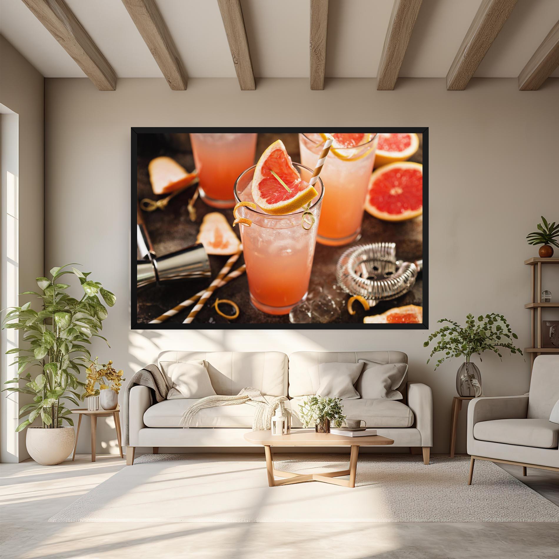Obraz na Płótnie Grapefruit Cocktail mockup 6