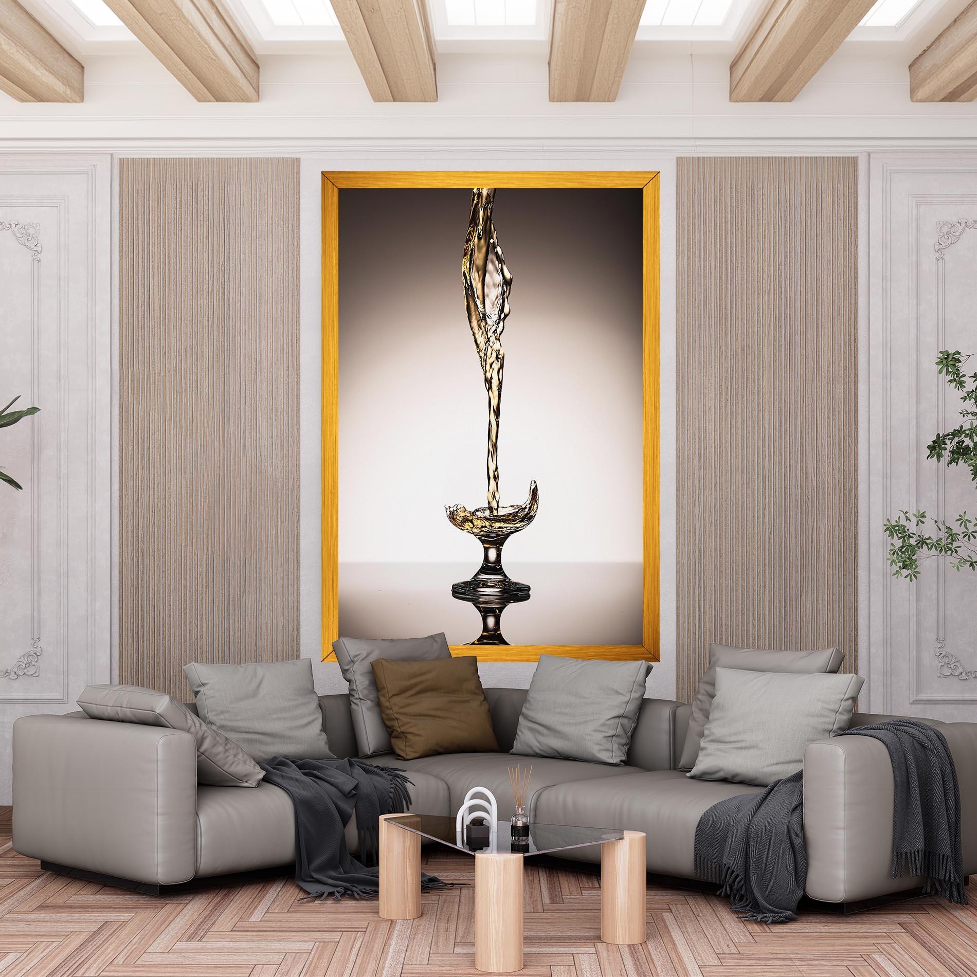 Obraz na Płótnie White Wine Splash mockup 6