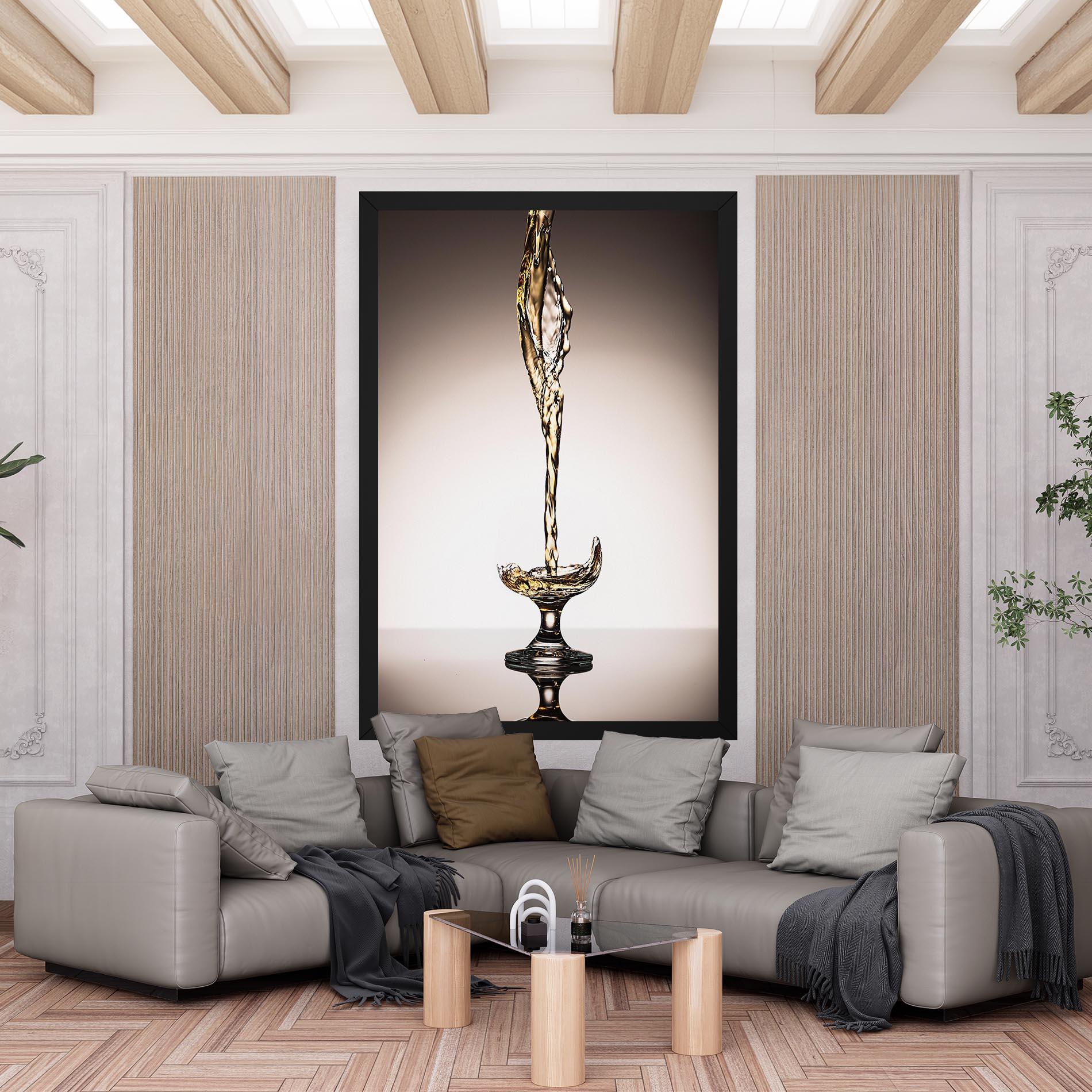 Obraz na Płótnie White Wine Splash mockup 6