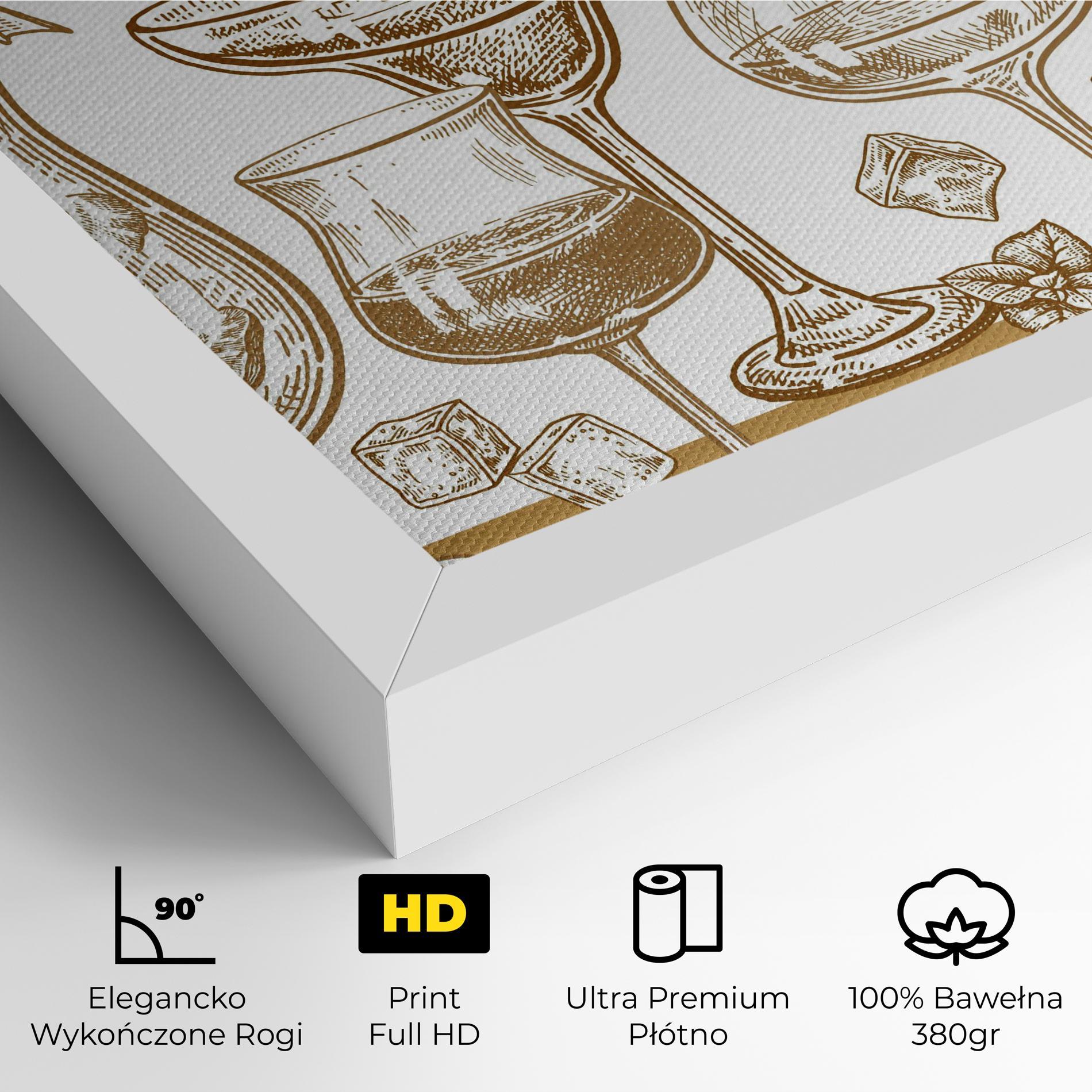 Obraz na Płótnie Brown Line Drinks mockup 4