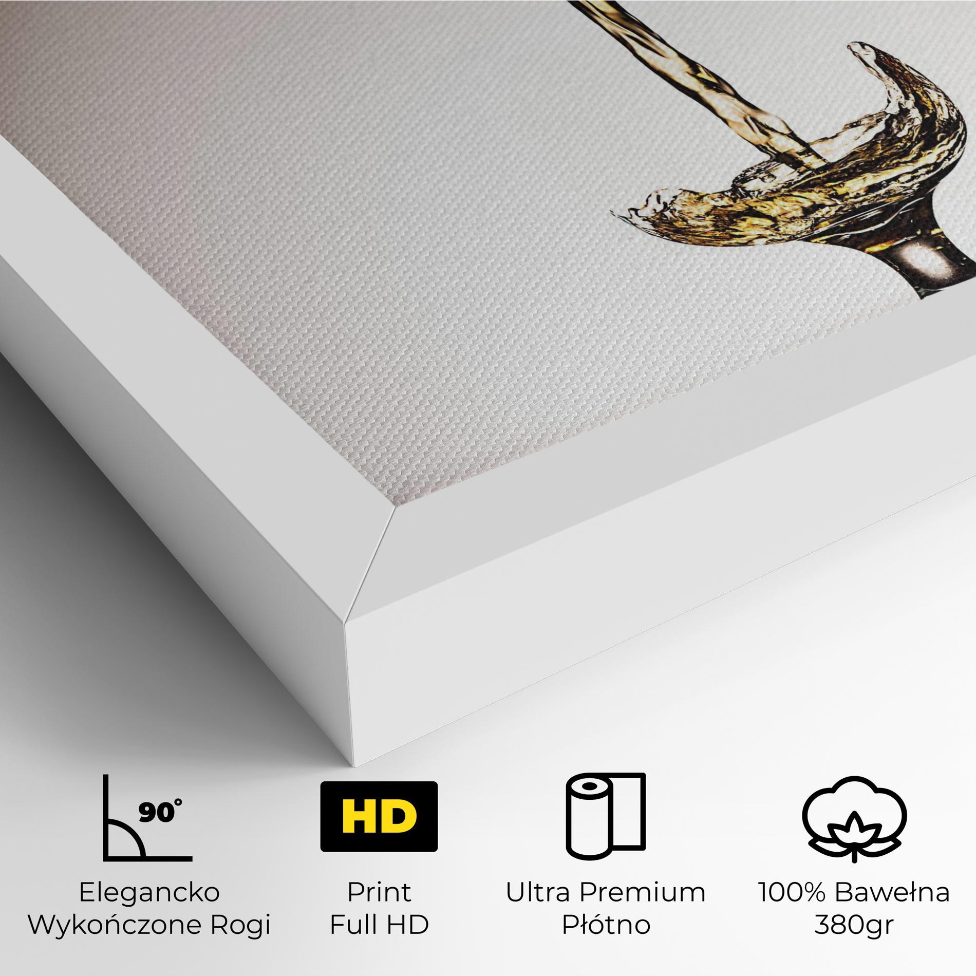 Obraz na Płótnie White Wine Splash mockup 4