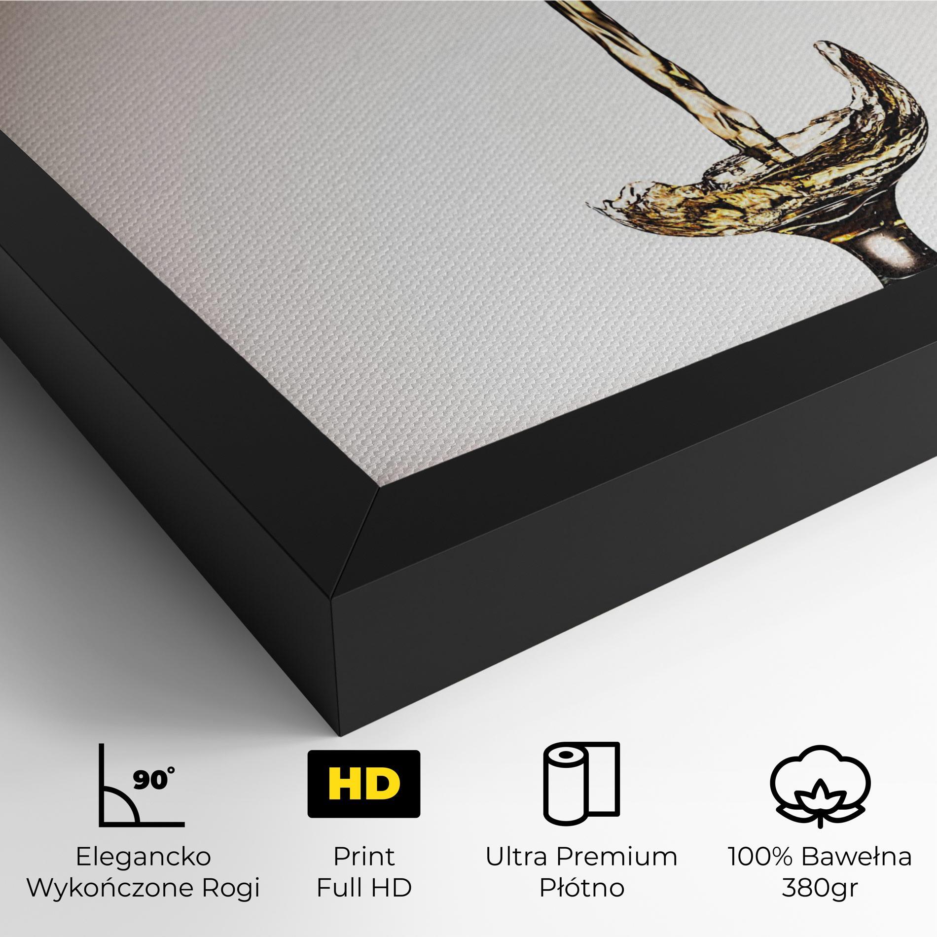 Obraz na Płótnie White Wine Splash mockup 4