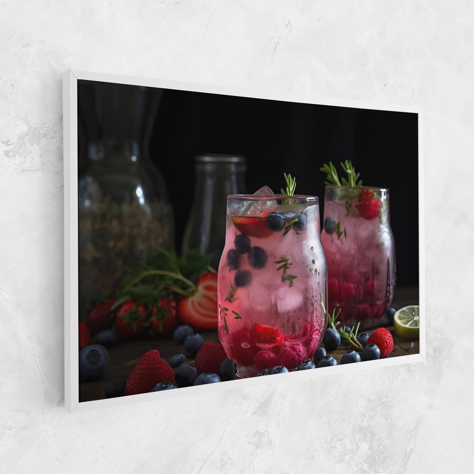 Obraz na Płótnie Berry Ice Drink mockup 1