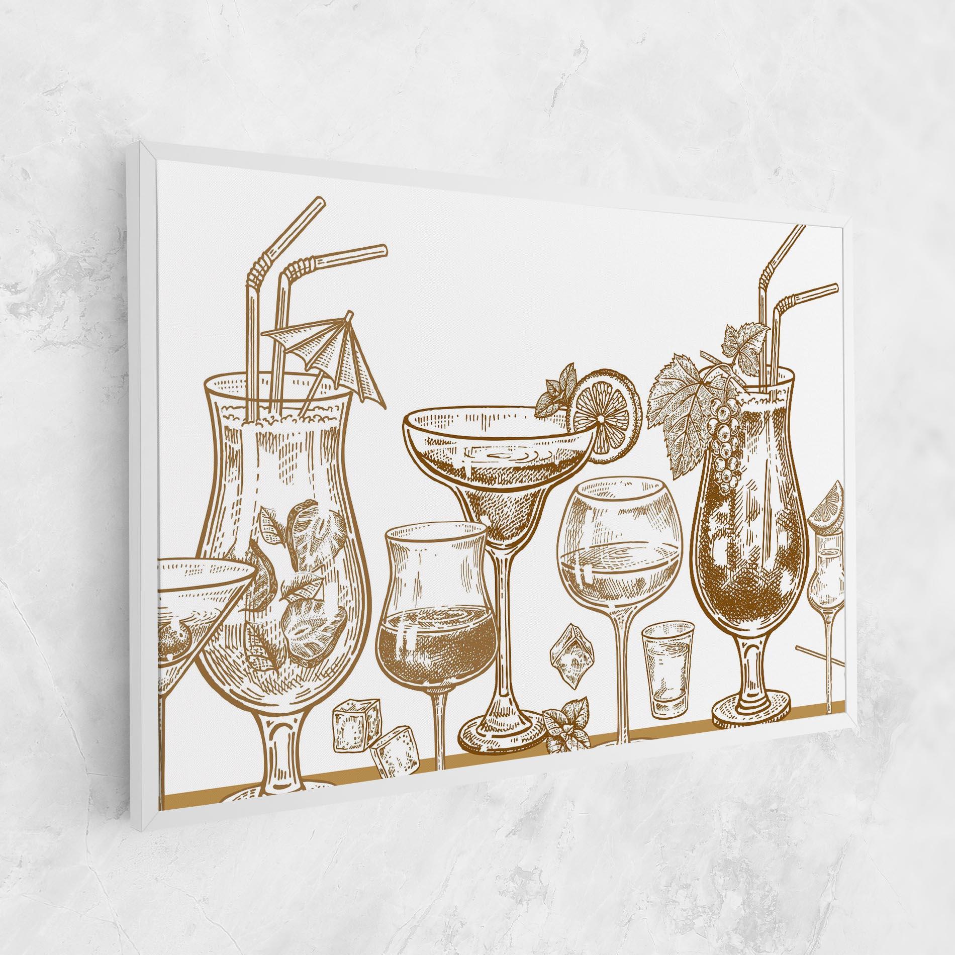 Obraz na Płótnie Brown Line Drinks mockup 1