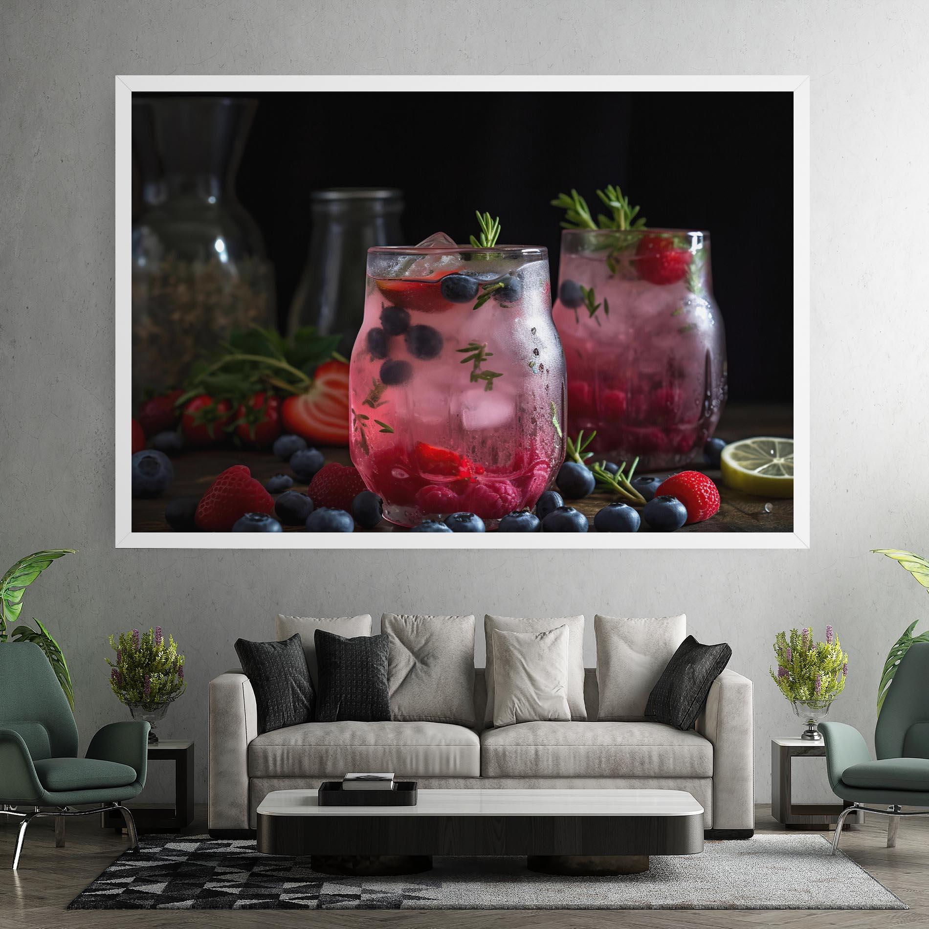 Obraz na Płótnie Berry Ice Drink mockup 7