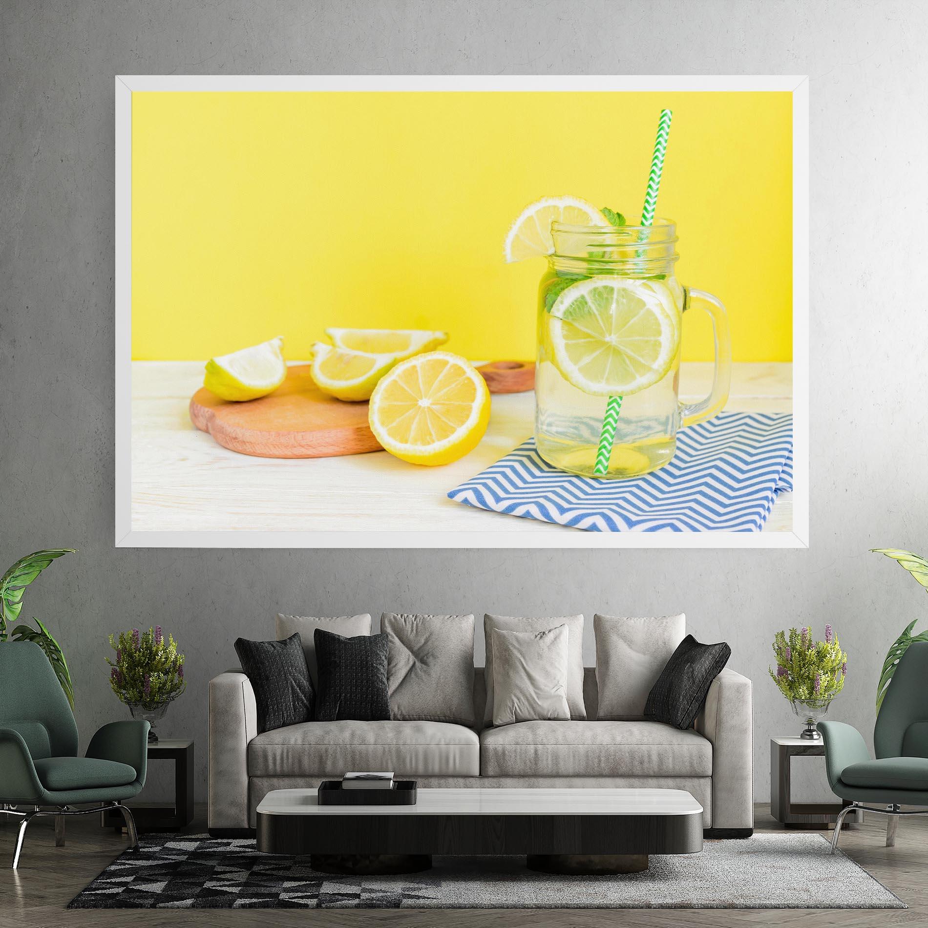 Obraz na Płótnie Citrus Lemonade Water mockup 7