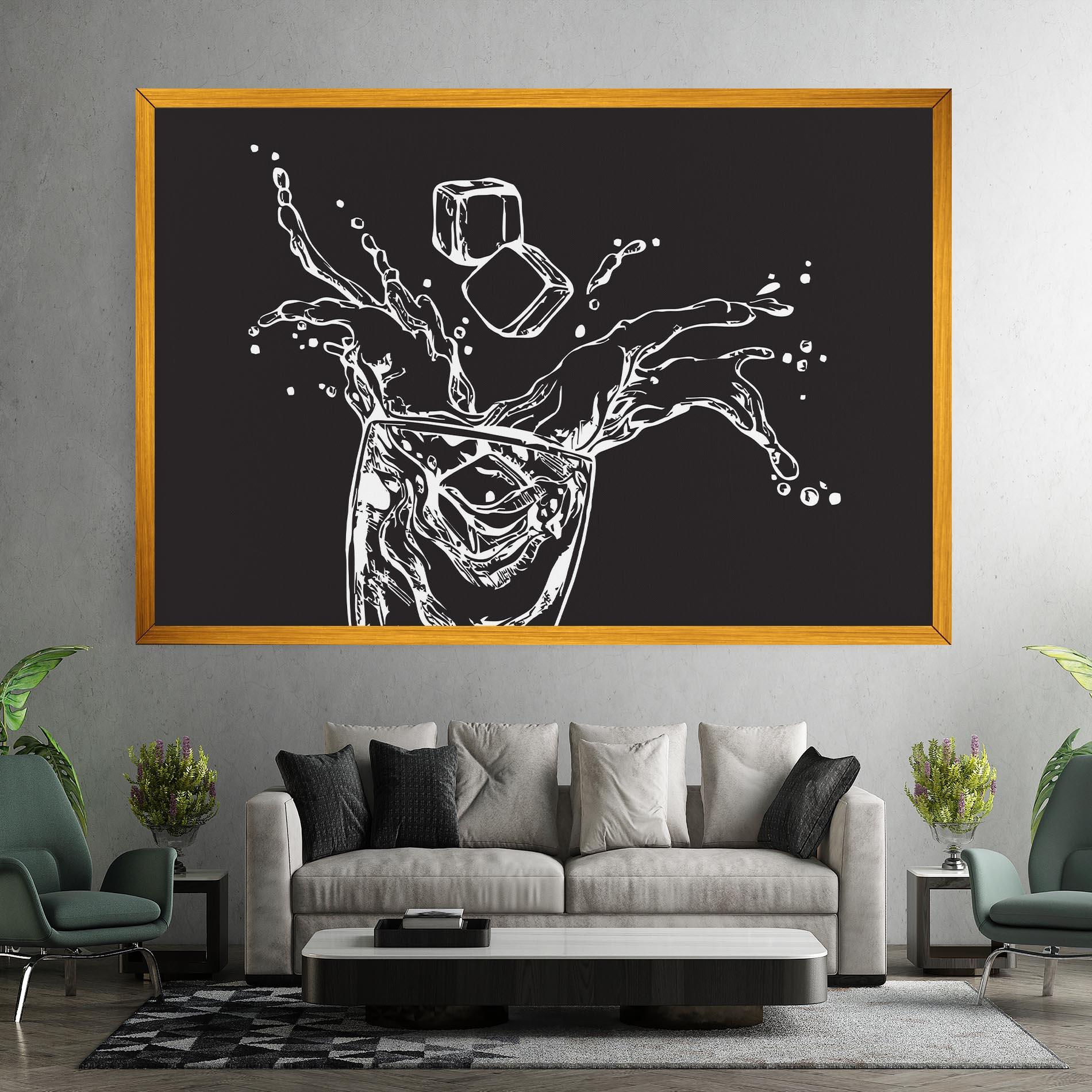 Obraz na Płótnie Ice Splash Drink mockup 7