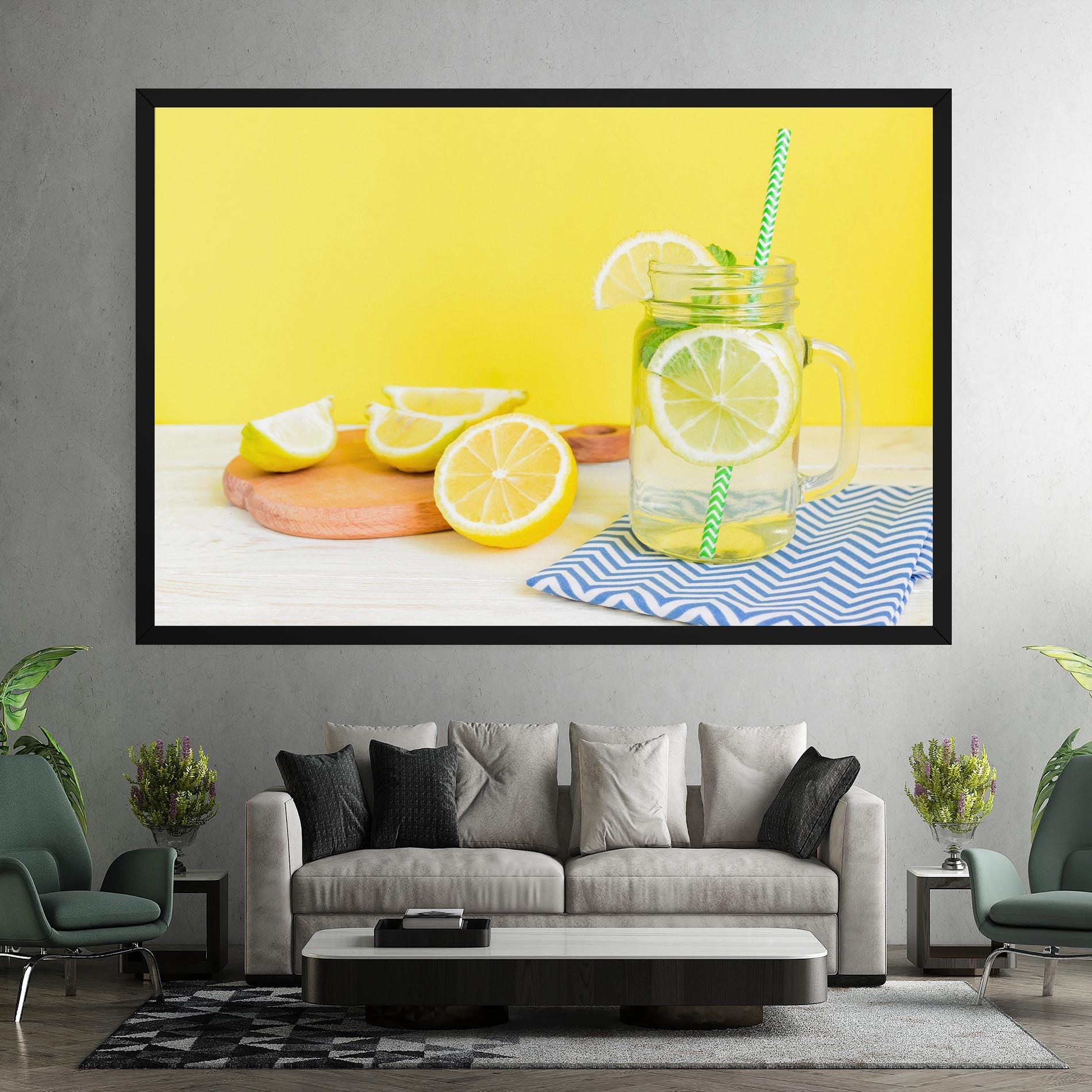 Obraz na Płótnie Citrus Lemonade Water mockup 7