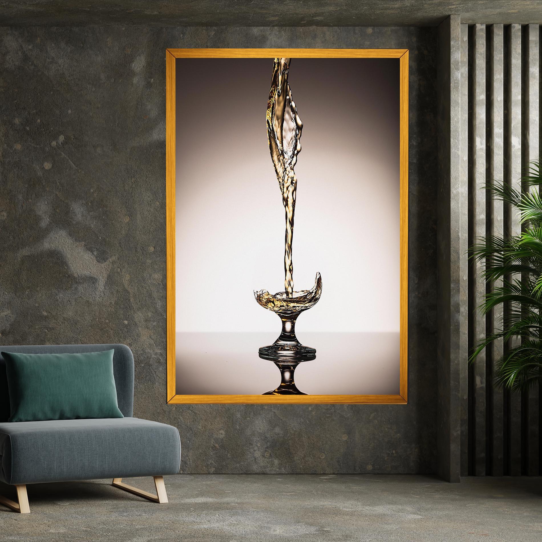 Obraz na Płótnie White Wine Splash mockup 7