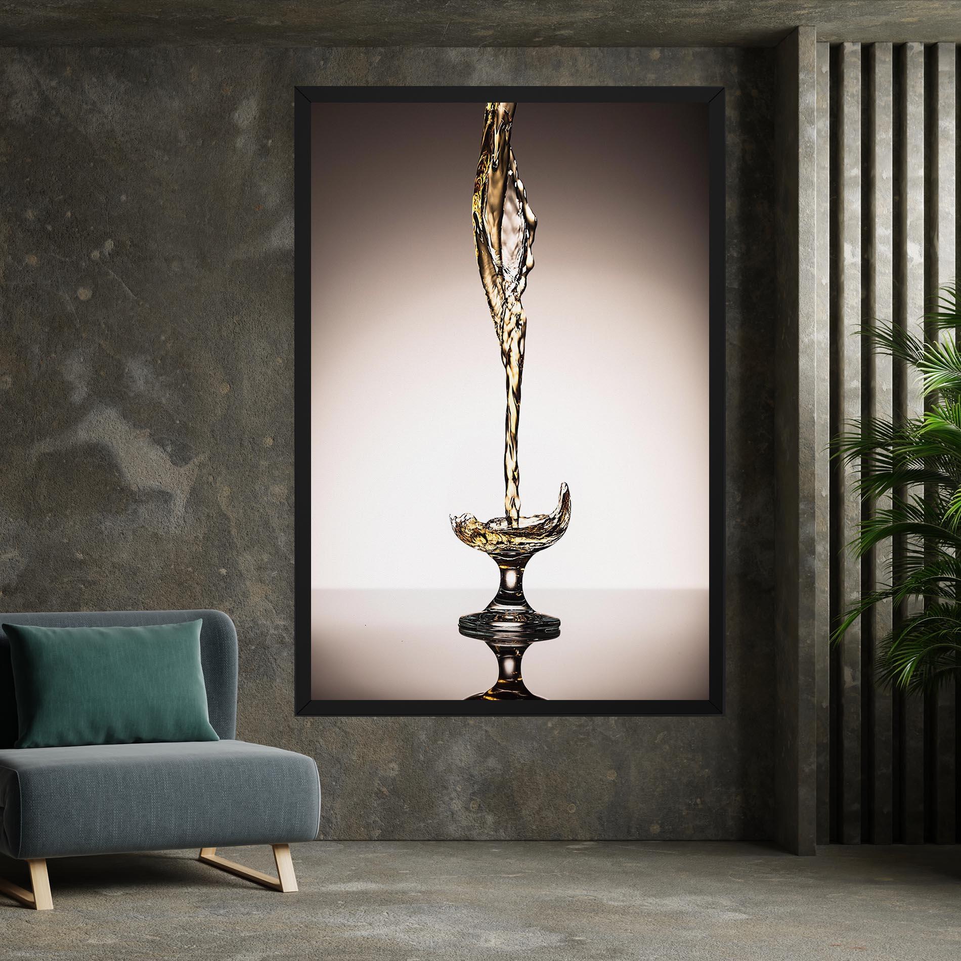 Obraz na Płótnie White Wine Splash mockup 7